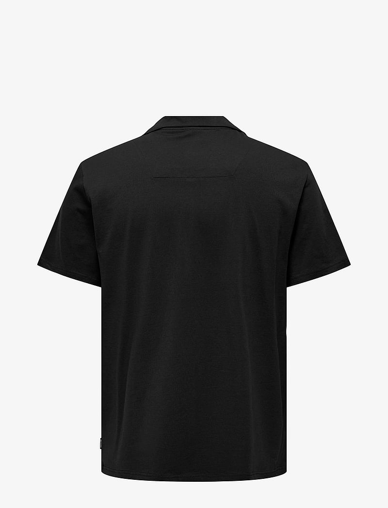 ONLY & SONS - ONSABRAHAM REG SS RESORT POLO CS - kortærmede poloer - black - 2