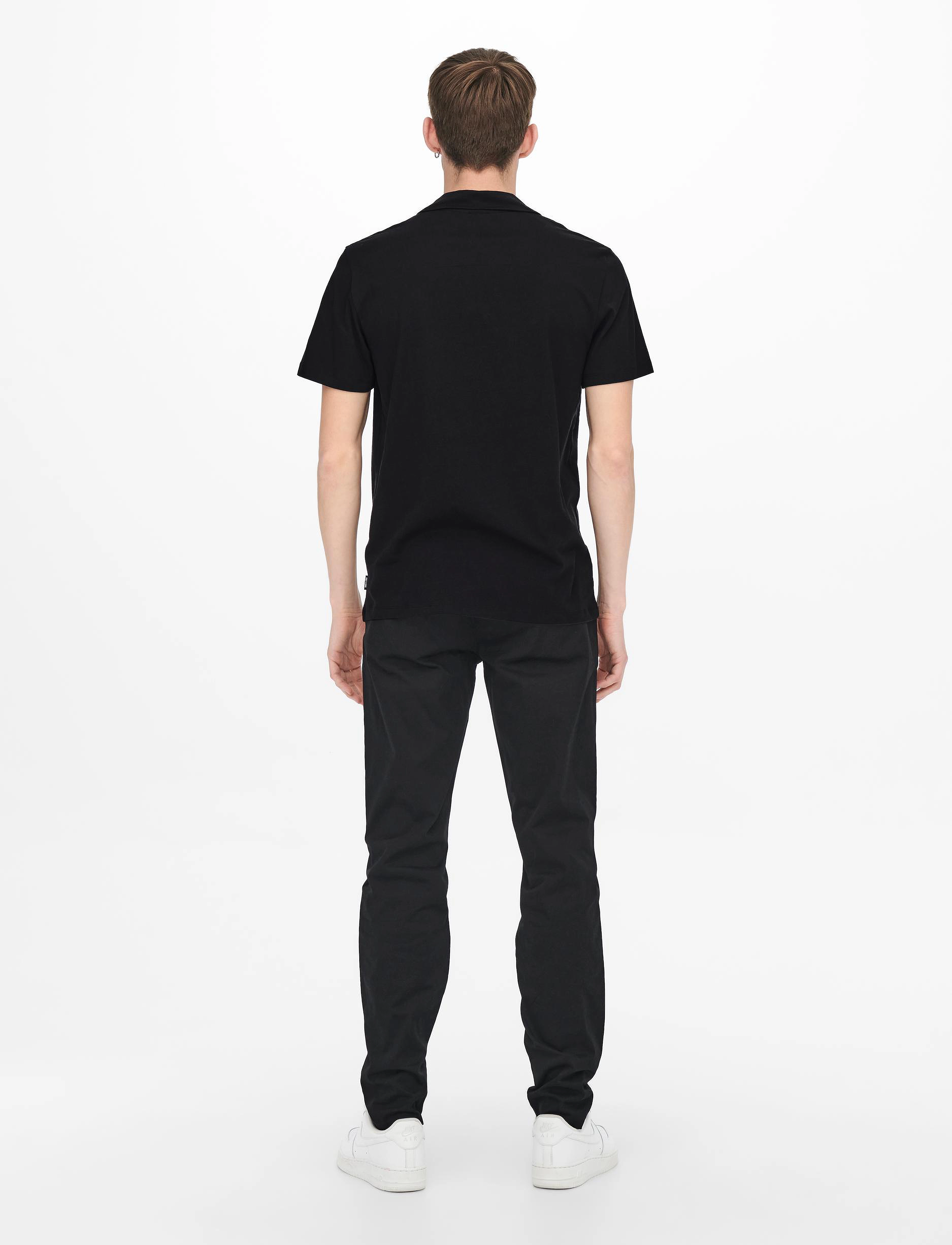 ONLY & SONS - ONSABRAHAM REG SS RESORT POLO CS - kortærmede poloer - black - 3