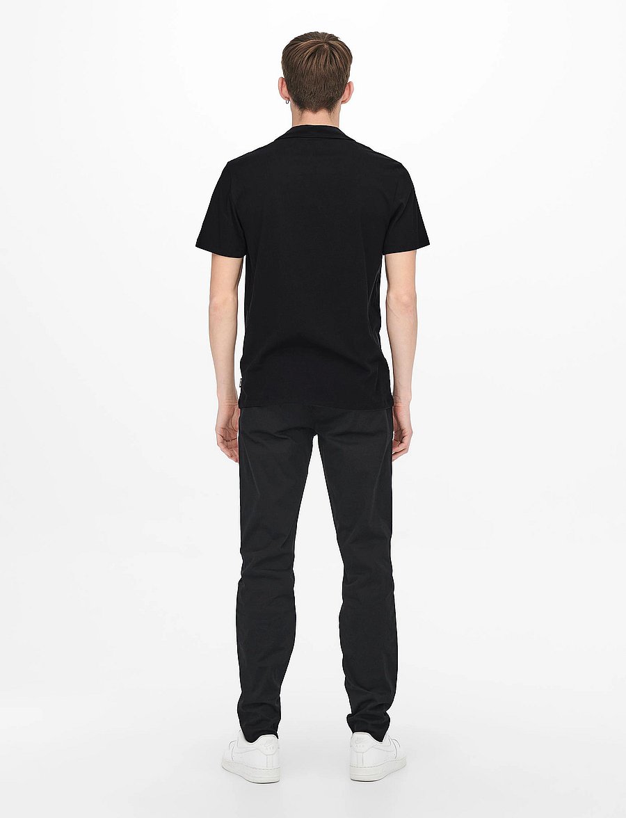 ONLY & SONS - ONSABRAHAM REG SS RESORT POLO CS - kortærmede poloer - black - 3