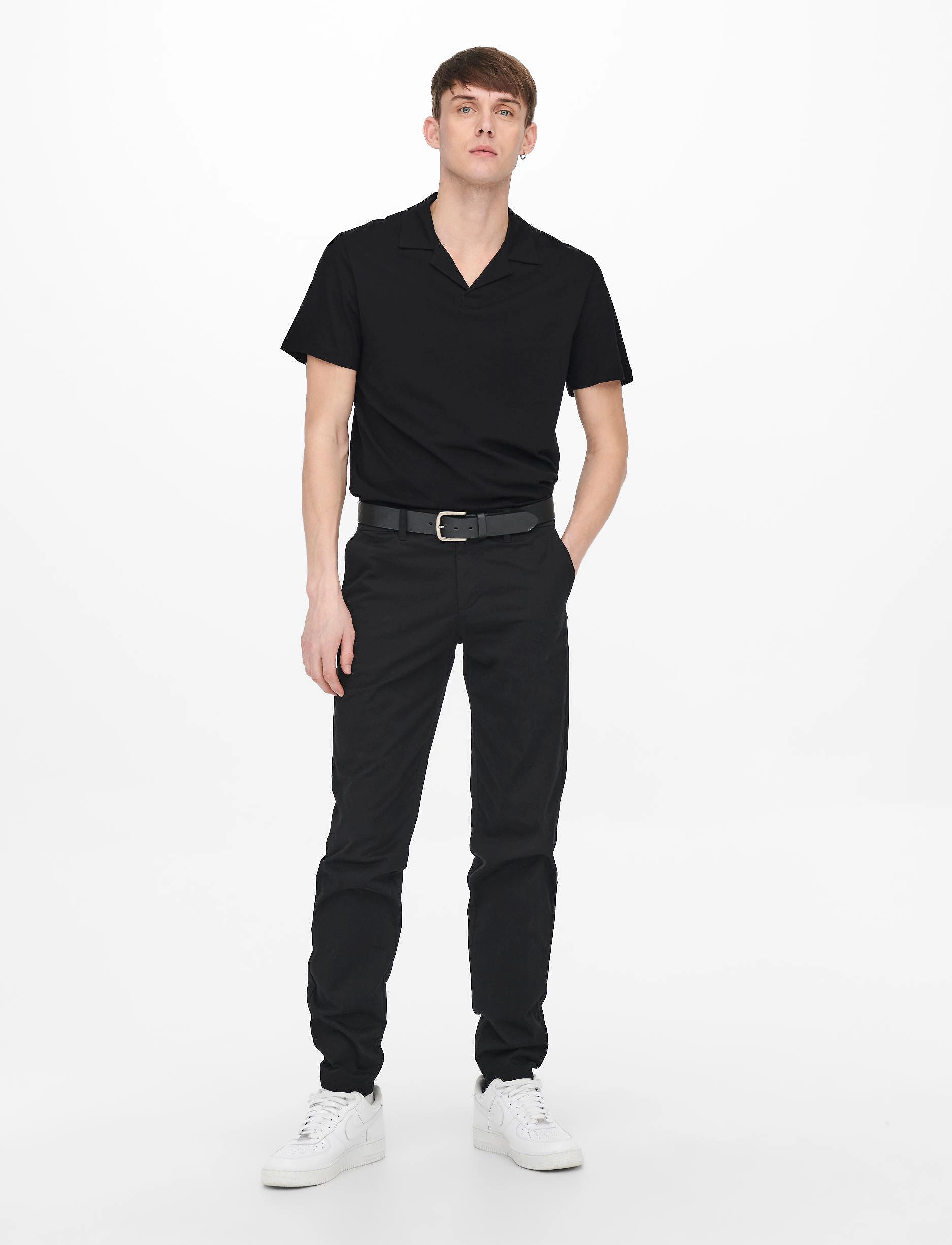 ONLY & SONS - ONSABRAHAM REG SS RESORT POLO CS - kortærmede poloer - black - 4