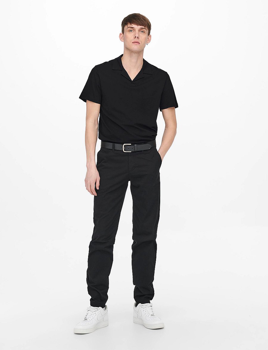 ONLY & SONS - ONSABRAHAM REG SS RESORT POLO CS - kortærmede poloer - black - 4