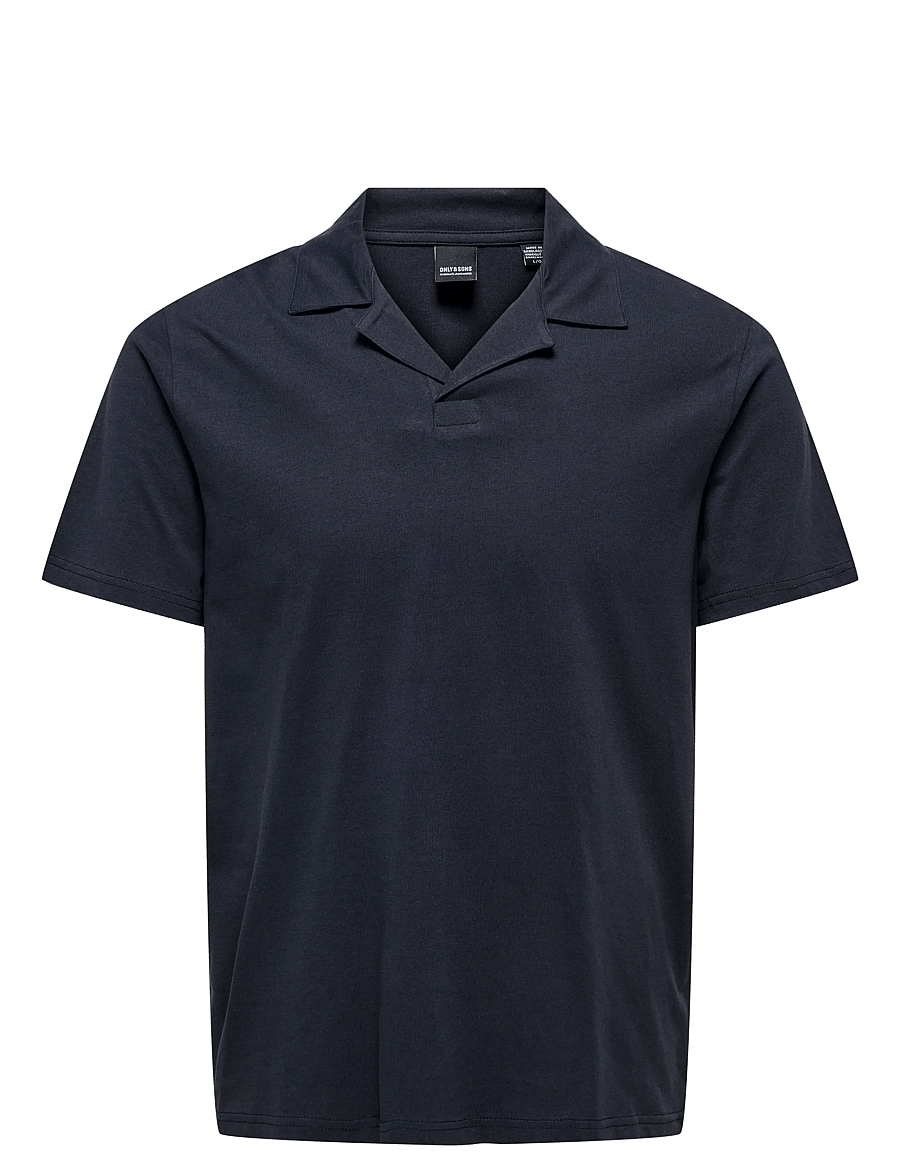 ONLY & SONS - ONSABRAHAM REG SS RESORT POLO CS - kurzärmelig - dark navy - 0