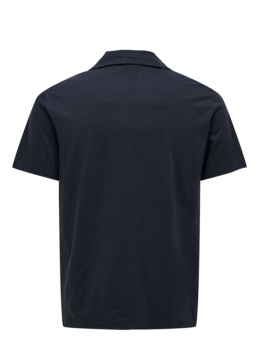 ONLY & SONS - ONSABRAHAM REG SS RESORT POLO CS - kurzärmelig - dark navy - 1