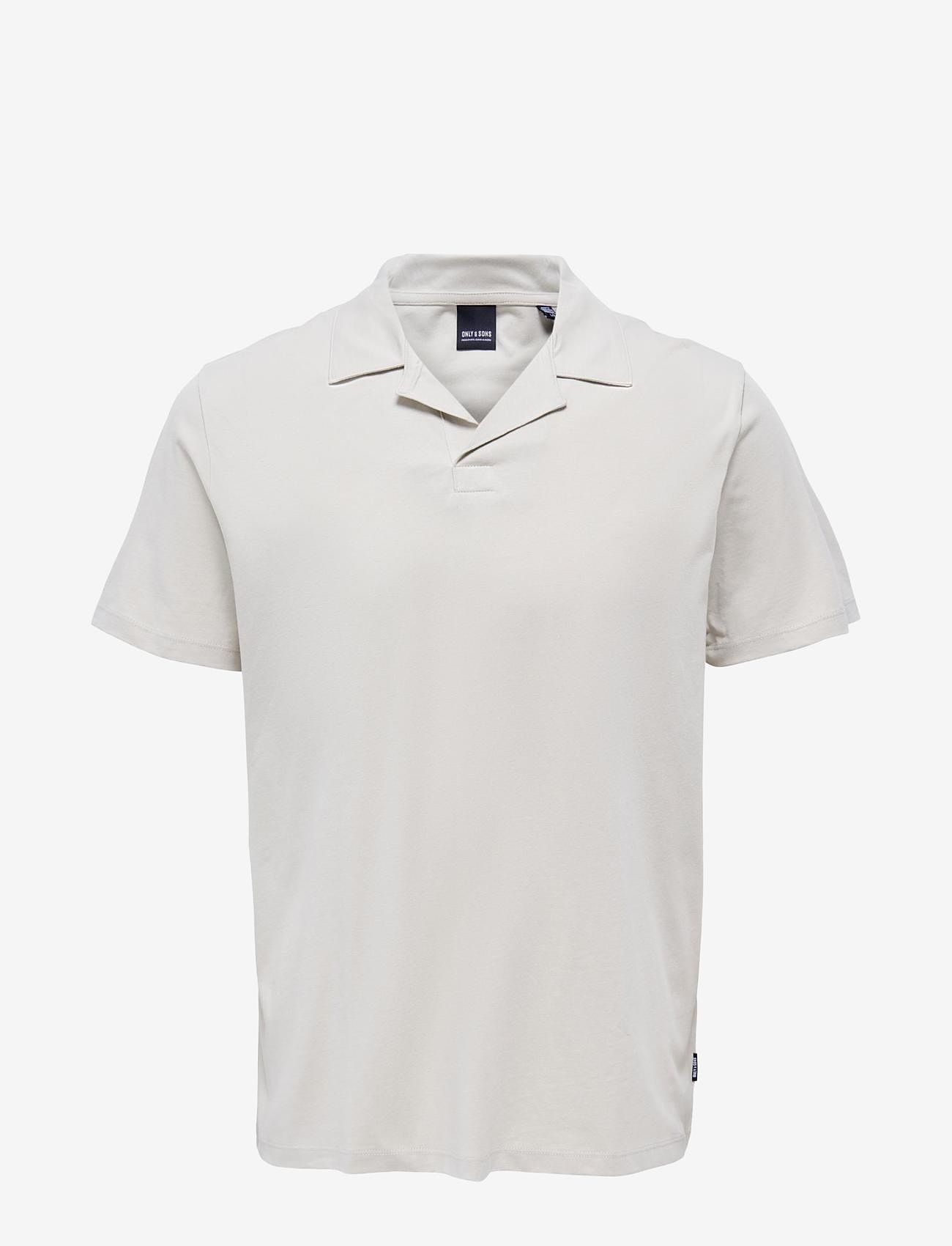 ONLY & SONS - ONSABRAHAM REG SS RESORT POLO CS - short-sleeved polos - pelican - 1