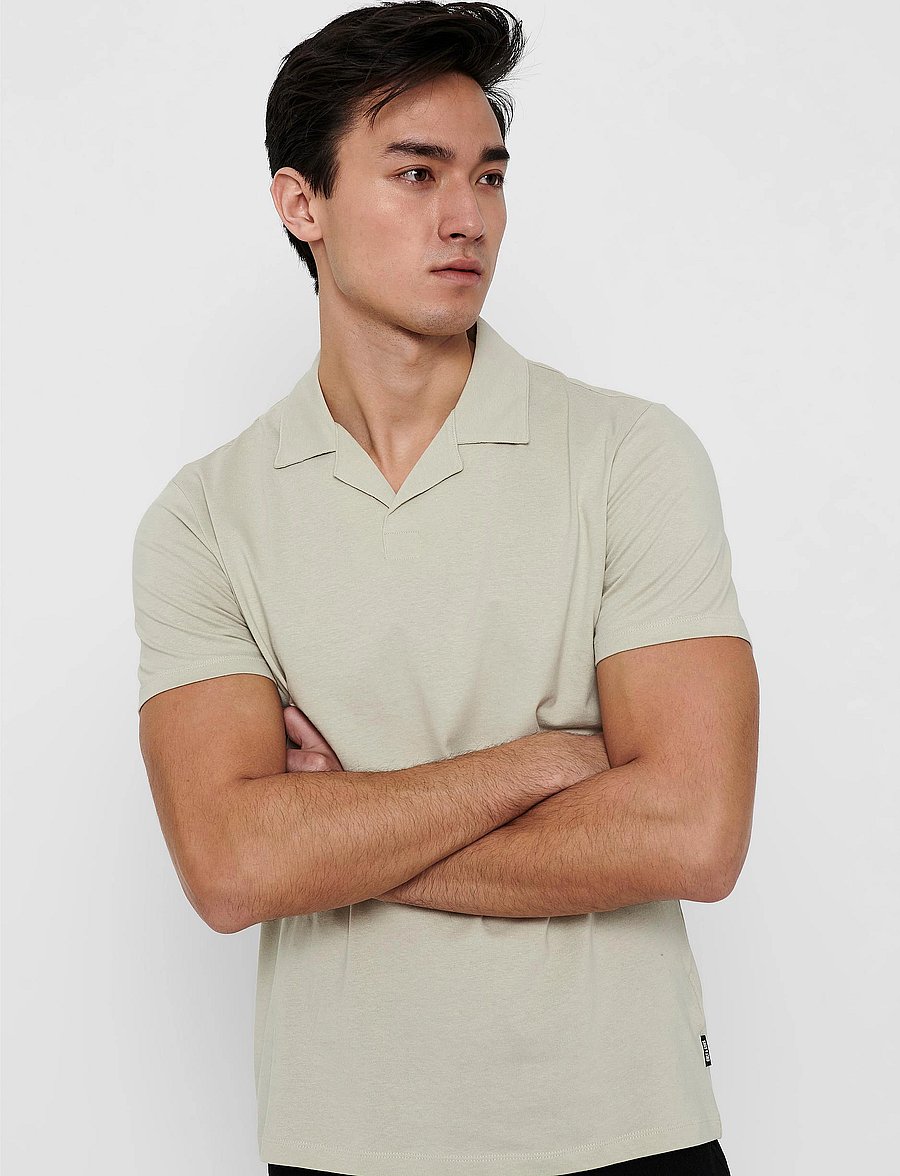 ONLY & SONS - ONSABRAHAM REG SS RESORT POLO CS - kortærmede poloer - pelican - 5