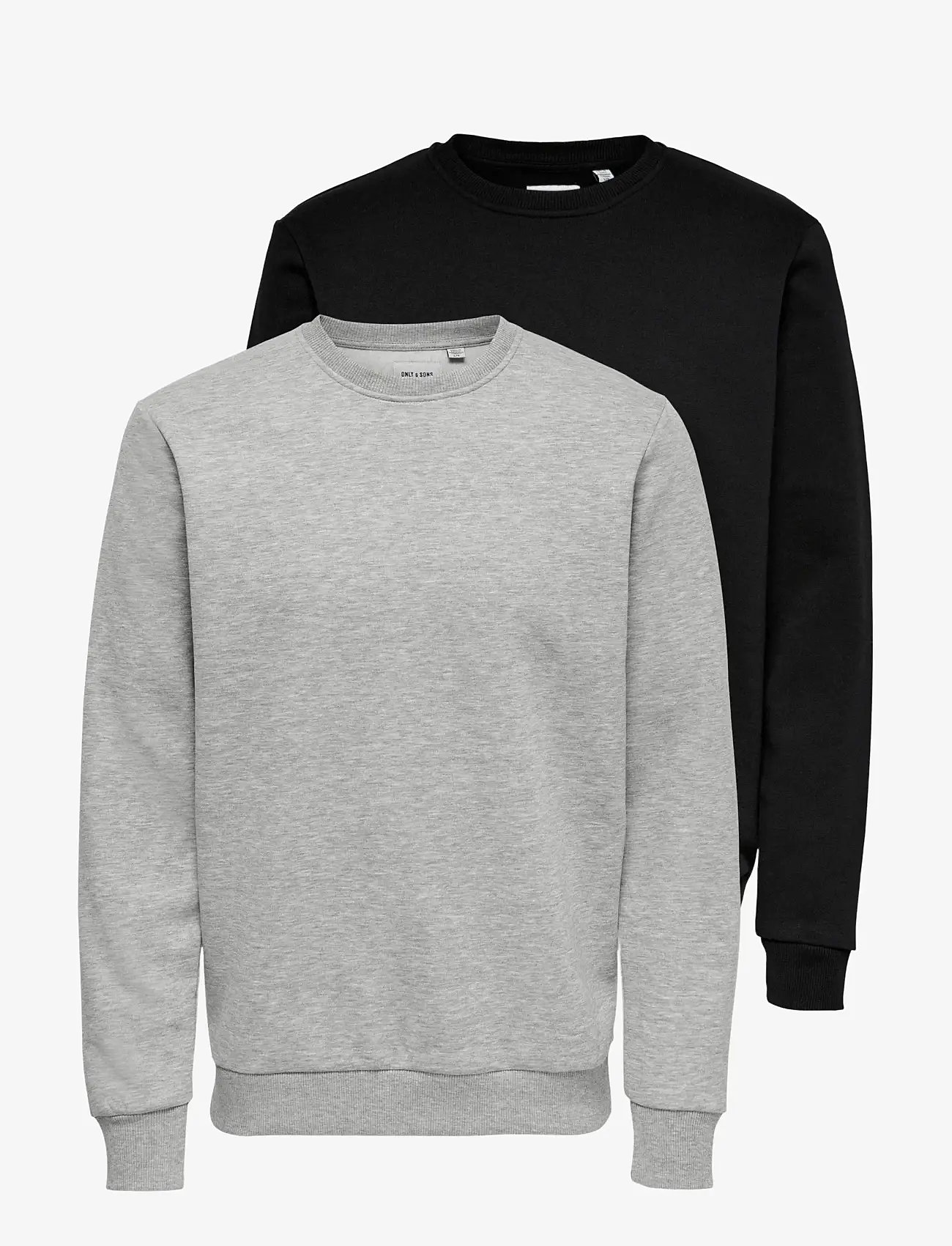 ONLY & SONS - ONSCERES CREW NECK SWEAT 2-PACK - urlaubsfavoriten - black - 1