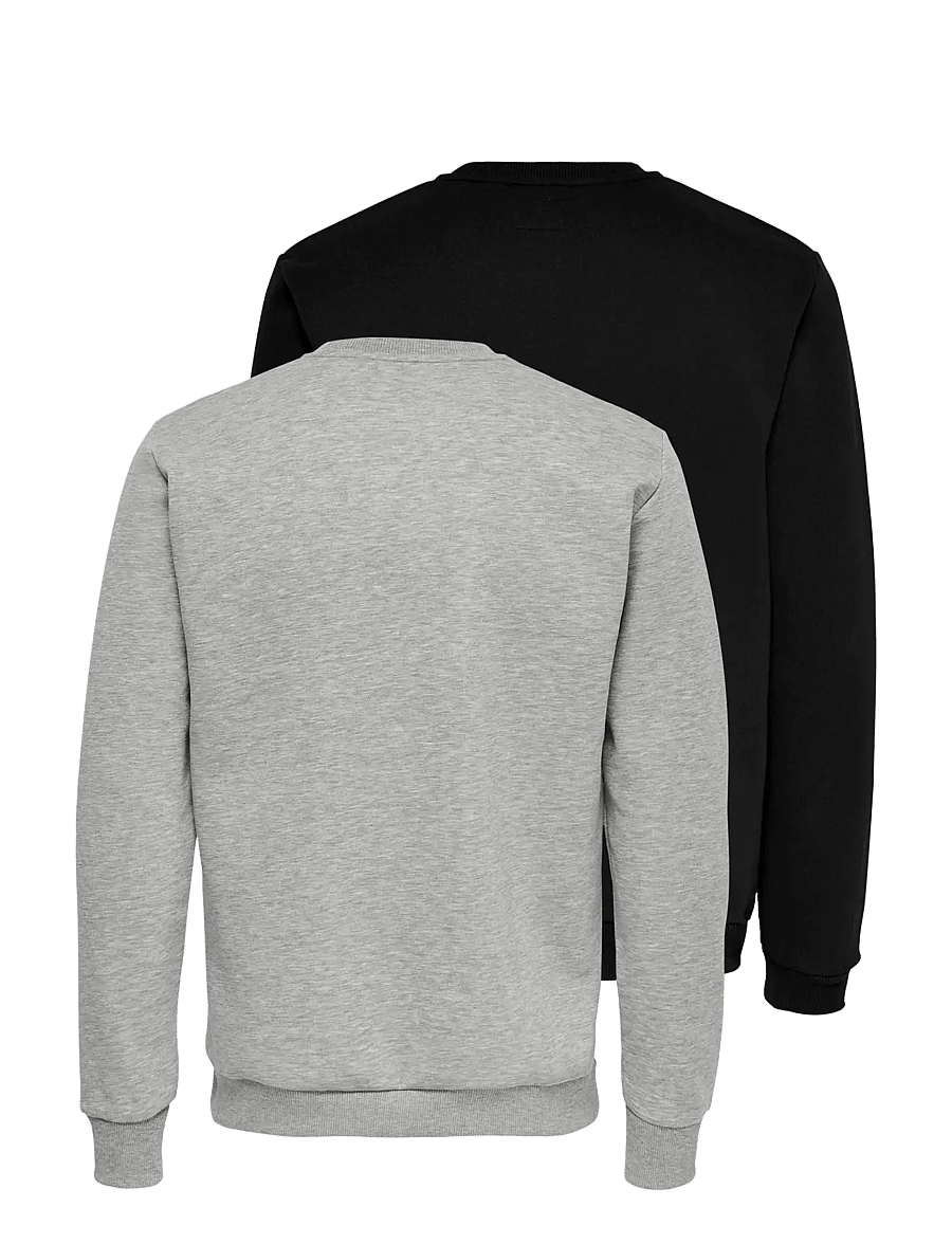 ONLY & SONS - ONSCERES CREW NECK SWEAT 2-PACK - swetry - black - 2