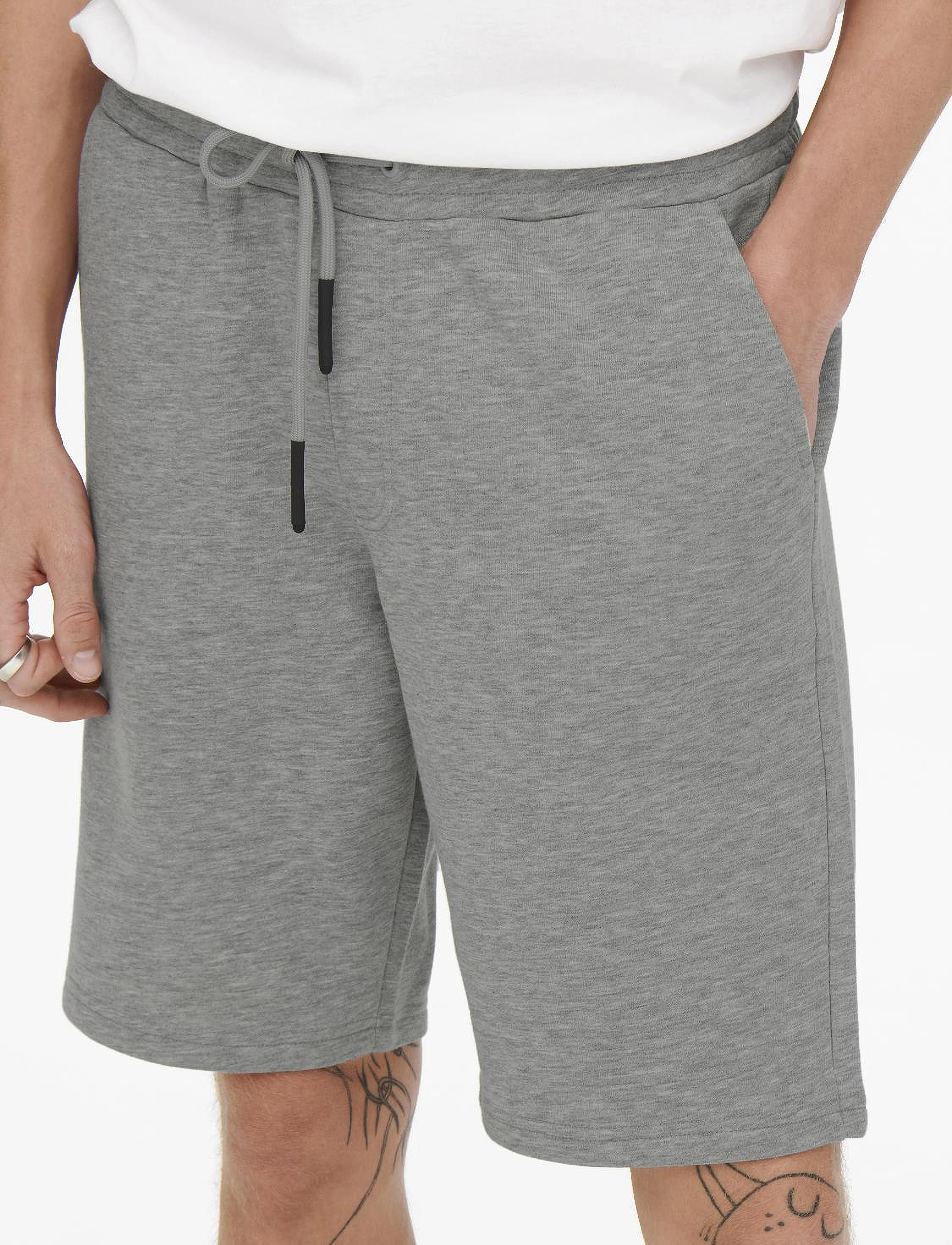 ONLY & SONS - ONSCERES SWEAT SHORTS NOOS - light grey melange - 5