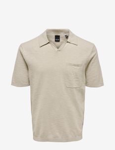 ONSACE 12 SLUB SS POLO KNIT, ONLY & SONS