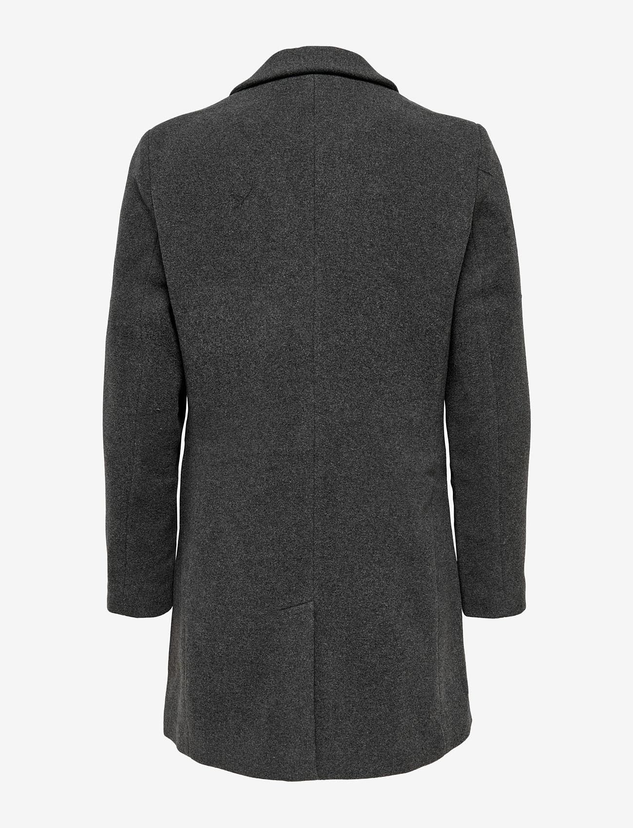 ONLY & SONS - ONSJAYLON WOOL COAT OTW NOOS - dark grey melange - 2