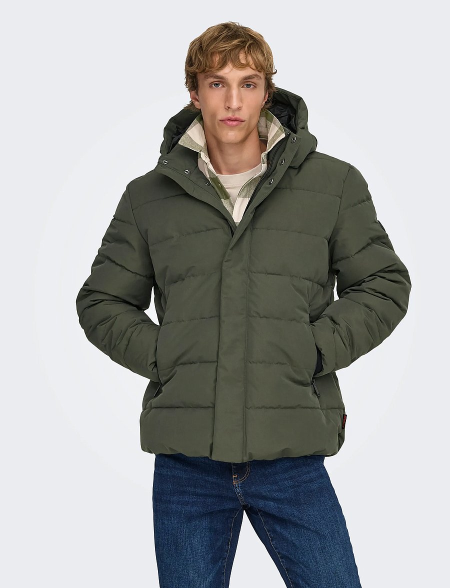ONLY & SONS - ONSCAYSON PUFFA OTW NOOS - daunenjacken - peat - 0