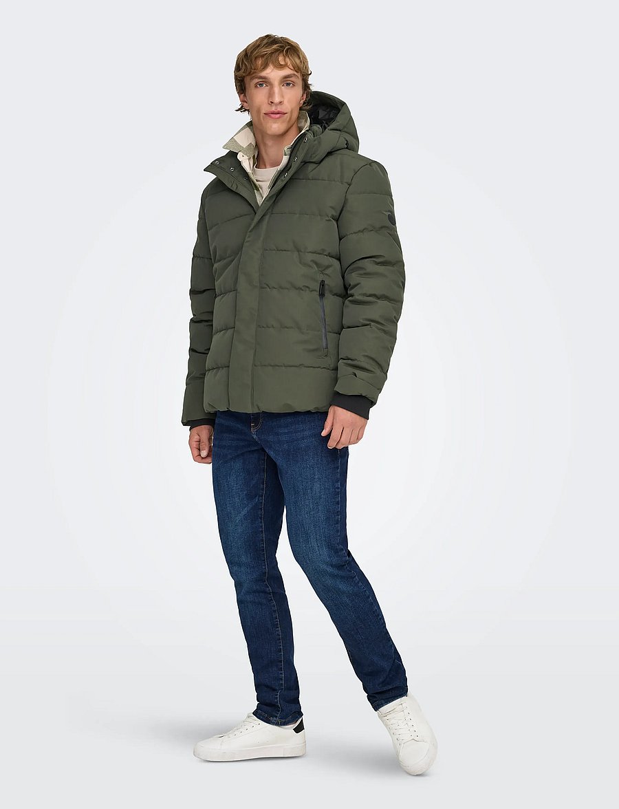 ONLY & SONS - ONSCAYSON PUFFA OTW NOOS - daunenjacken - peat - 4