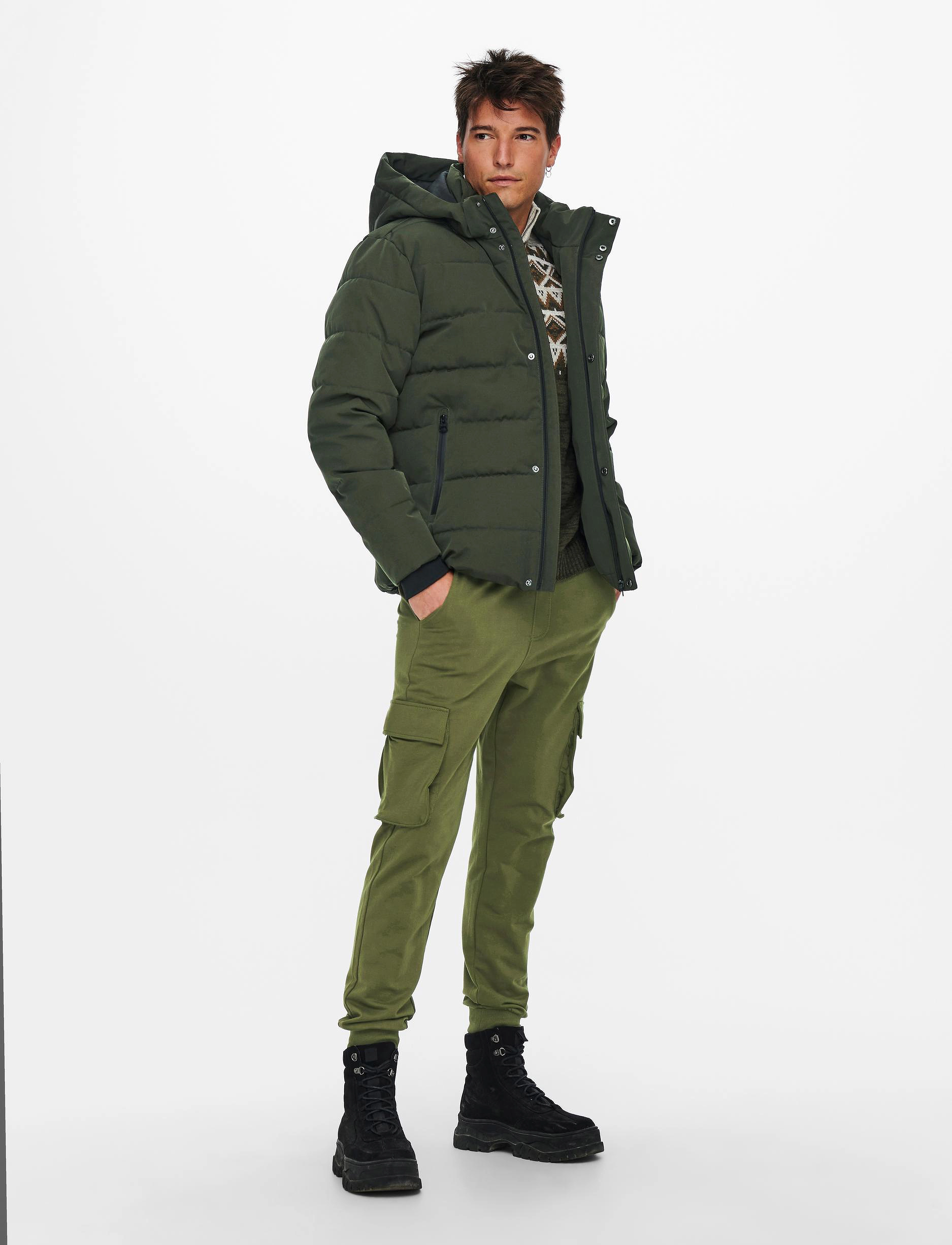 ONLY & SONS - ONSCAYSON PUFFA OTW NOOS - daunenjacken - peat - 4