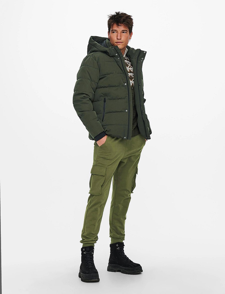 ONLY & SONS - ONSCAYSON PUFFA OTW NOOS - daunenjacken - peat - 4