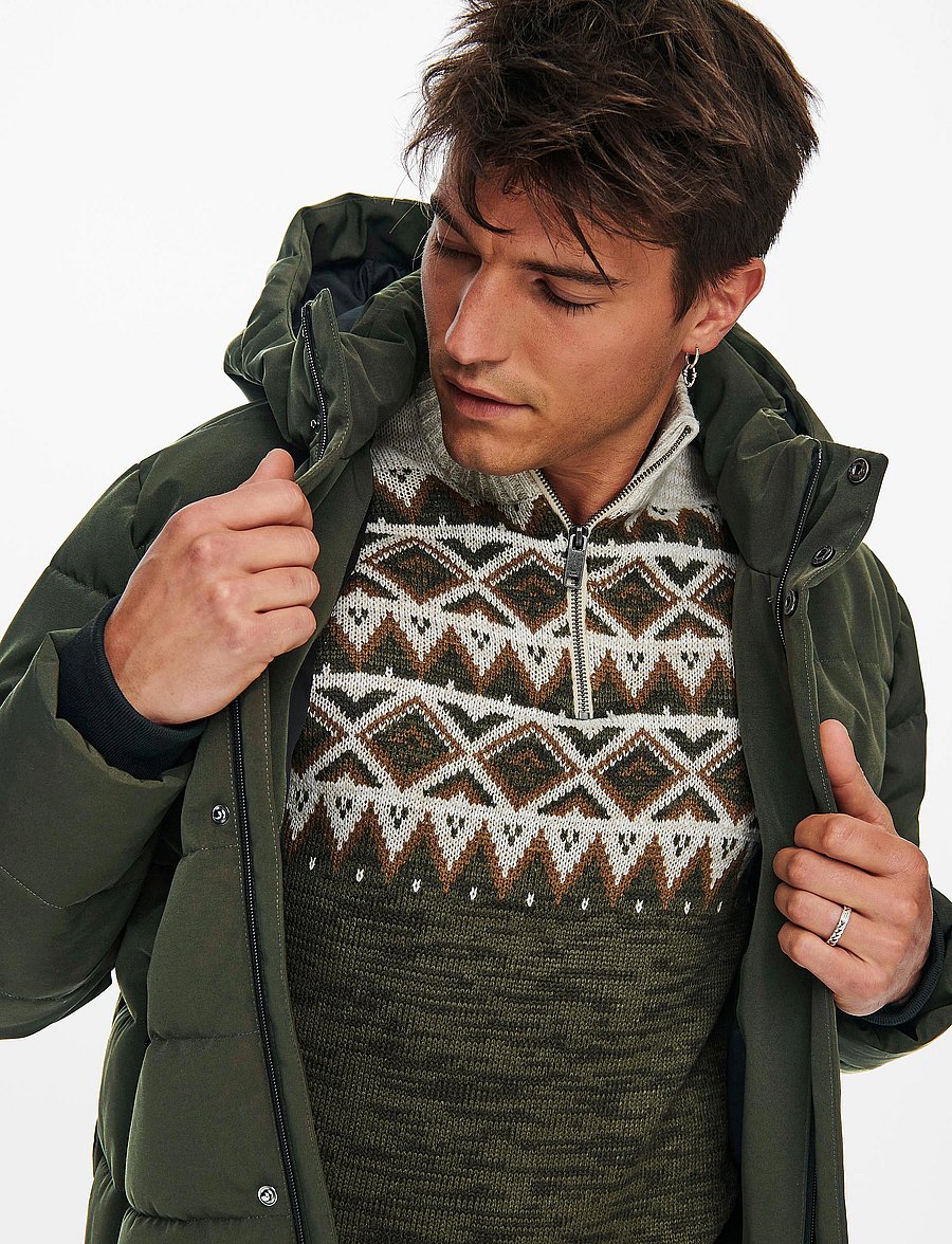 ONLY & SONS - ONSCAYSON PUFFA OTW NOOS - daunenjacken - peat - 5