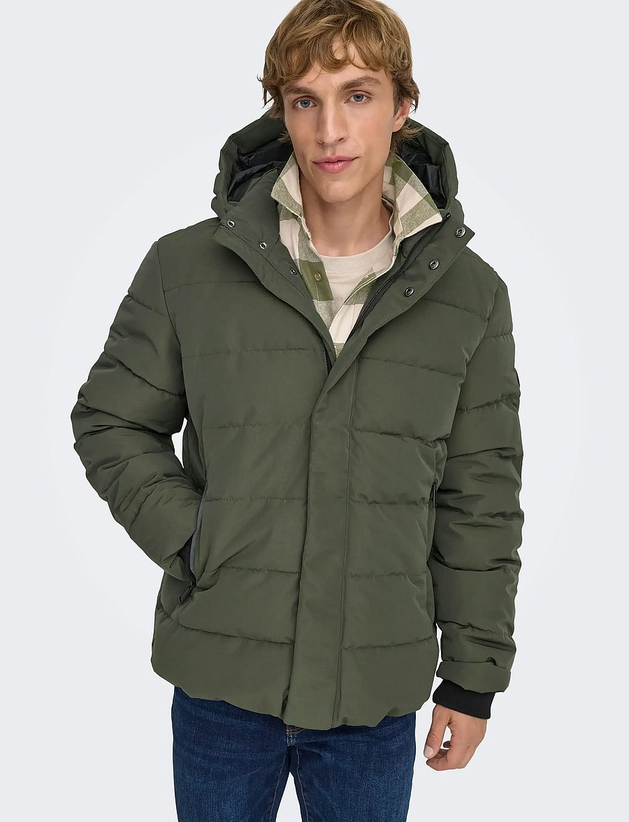 ONLY & SONS - ONSCAYSON PUFFA OTW NOOS - daunenjacken - peat - 5