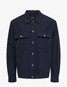 ONSKENNET LS LINEN OVERSHIRT NOOS, ONLY & SONS