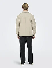 ONLY & SONS - ONSKENNET LS LINEN OVERSHIRT NOOS - laveste priser - silver lining - 3
