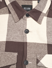 ONLY & SONS - ONSMILO LS CHECK OVERSHIRT - najniższe ceny - seal brown - 3