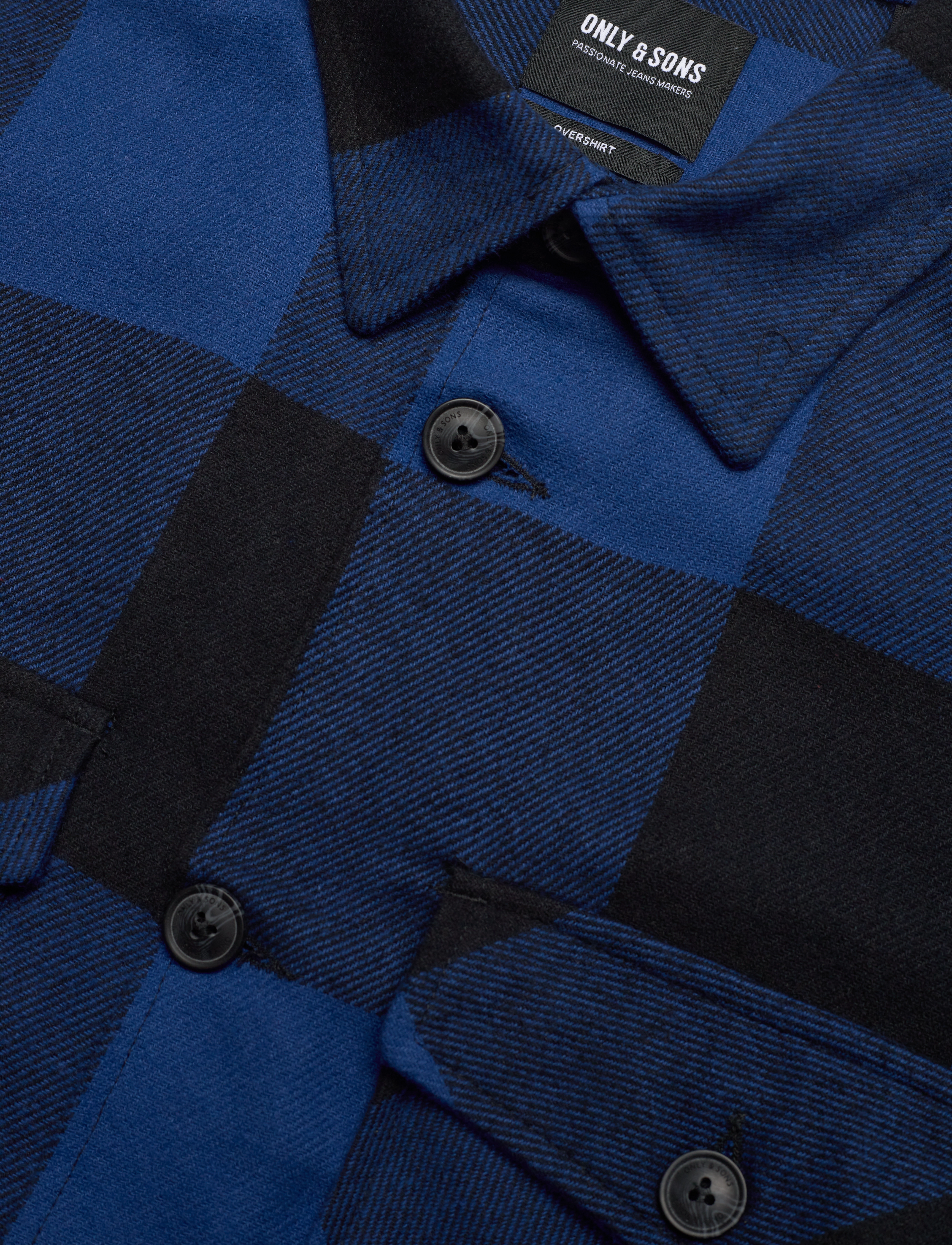 ONLY & SONS - ONSMILO LIFE LS CHECK OVERSHIRT - true blue - 3