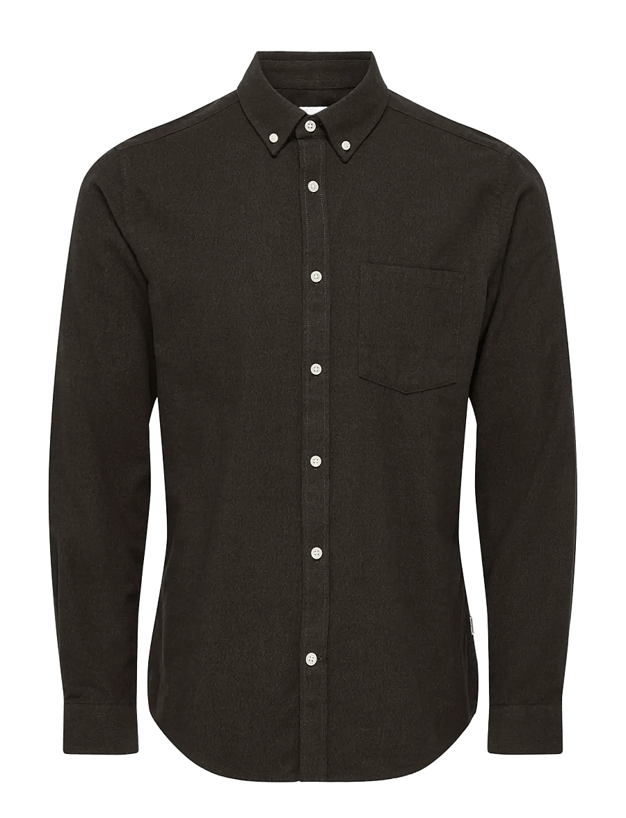 ONLY & SONS - ONSNIKO LS MELANGE SHIRT - vabaajasärgid - chocolate martini - 1