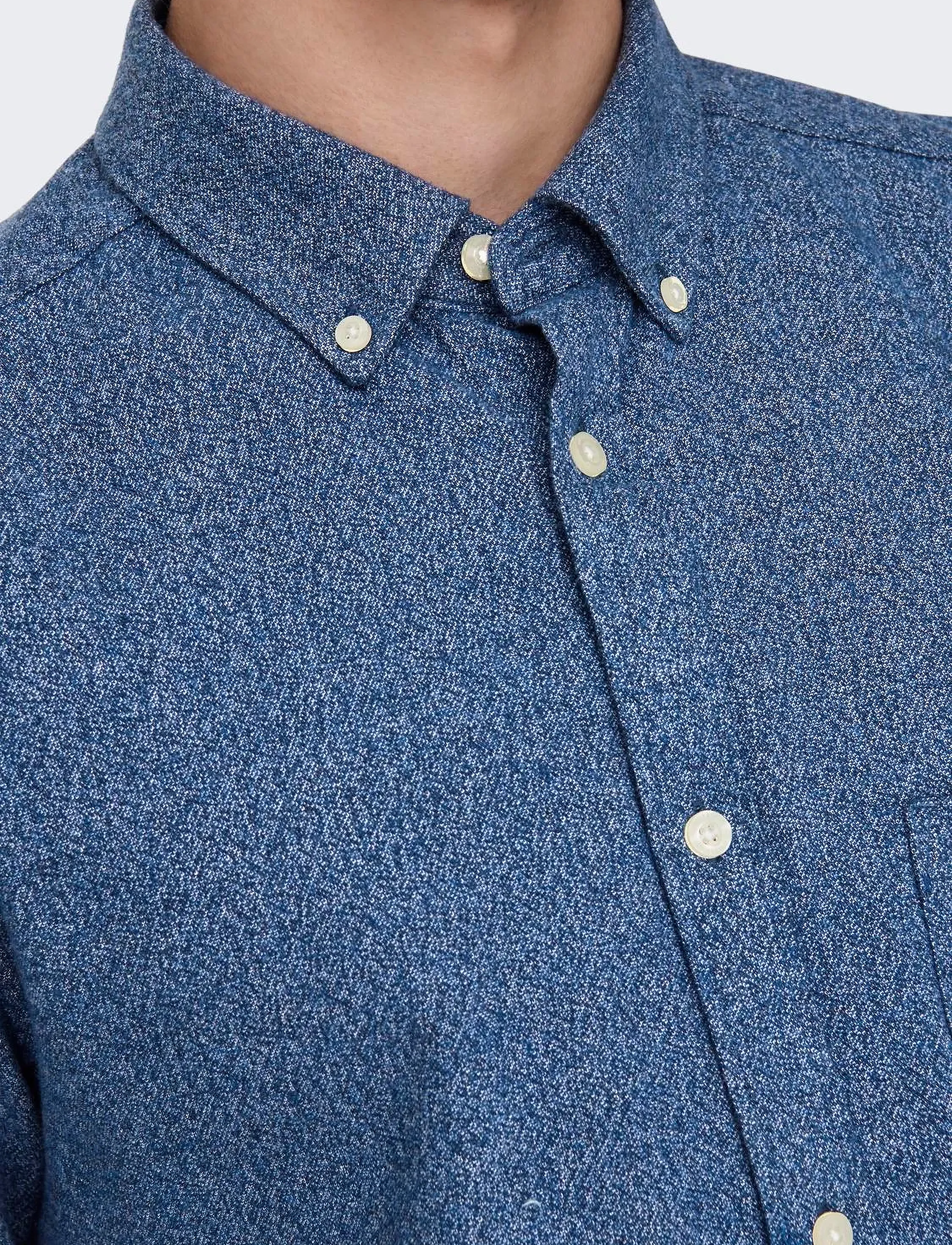 ONLY & SONS Onsniko Ls Melange Shirt casual skjortor herr – bild 5