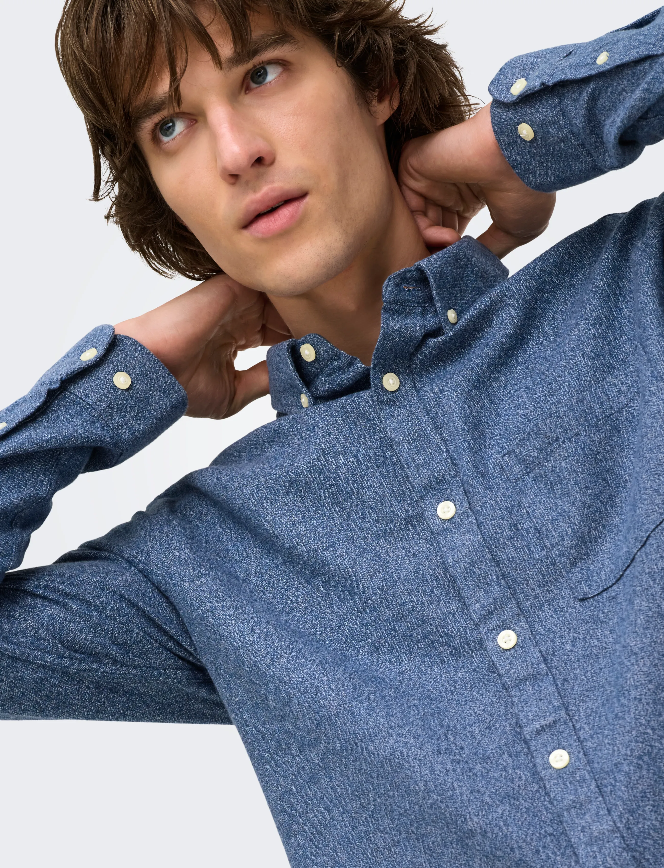 ONLY & SONS Onsniko Ls Melange Shirt casual skjortor herr – bild 6