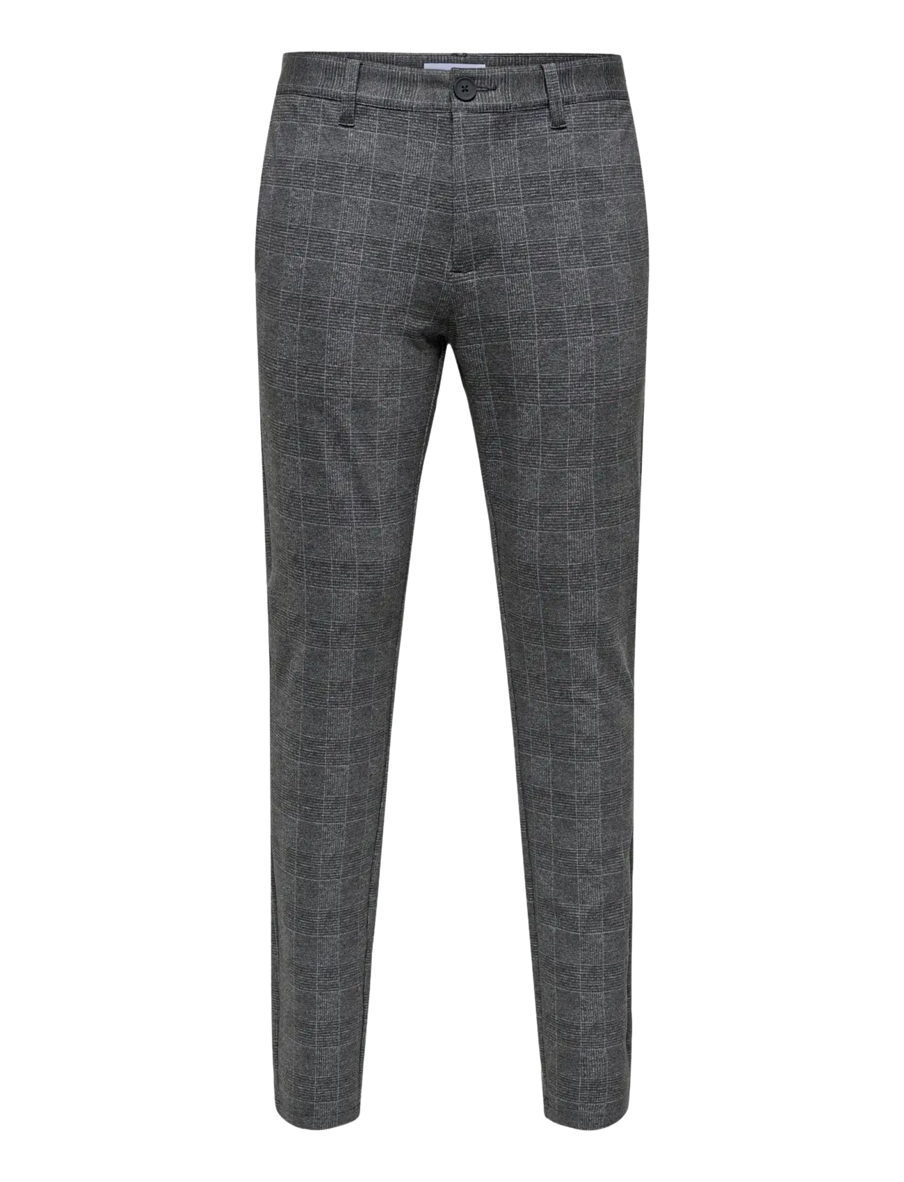 ONLY & SONS ONSMARK SLIM CHECK PANTS 9887 NOOS - Casual bukser - BLACK / grey