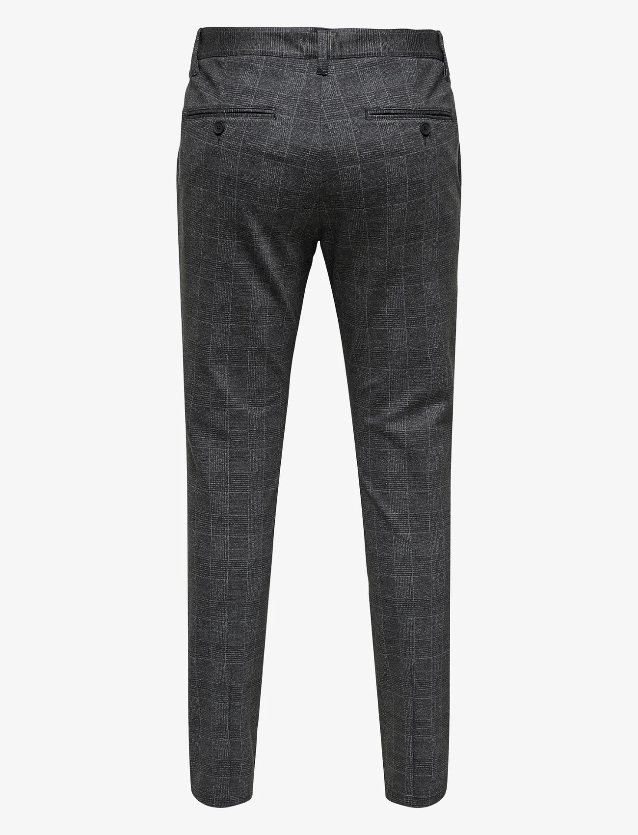 ONLY & SONS - ONSMARK SLIM CHECK PANTS 9887 NOOS - suit trousers - black - 1
