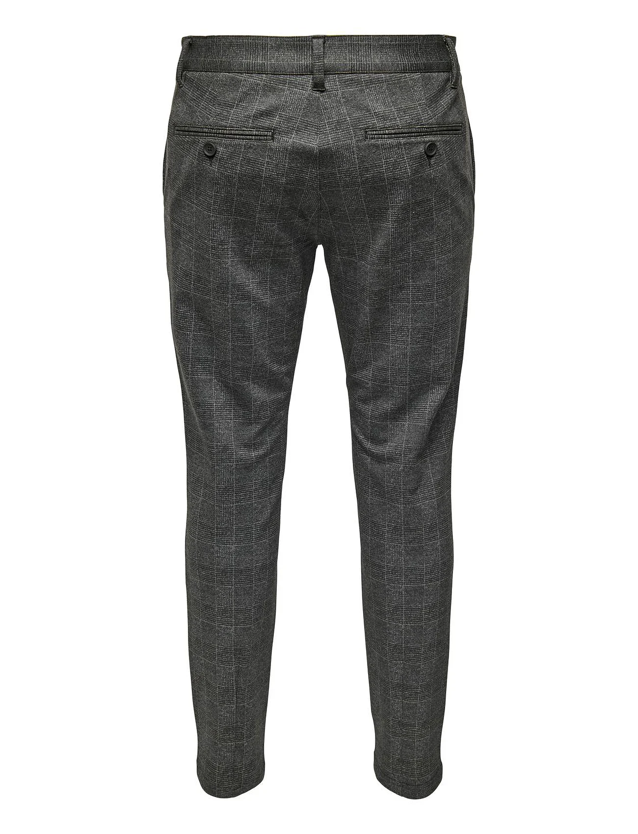 ONLY & SONS - ONSMARK SLIM CHECK PANTS 9887 NOOS - suit trousers - black - 0