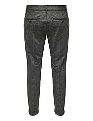 ONLY & SONS - ONSMARK SLIM CHECK PANTS 9887 NOOS - kostiumo kelnės - black - 2