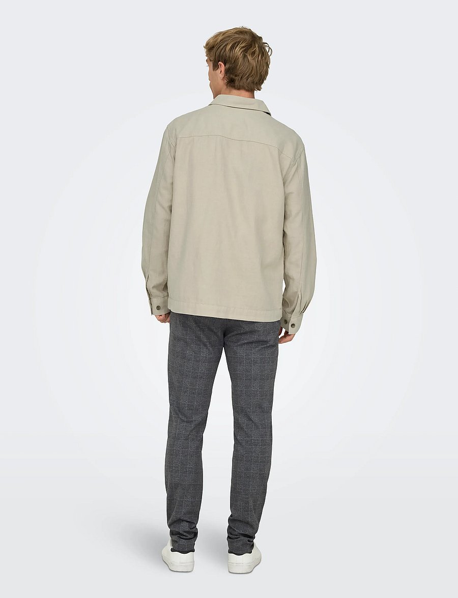 ONLY & SONS - ONSMARK SLIM CHECK PANTS 9887 NOOS - Ülikonnapüksid - black - 3