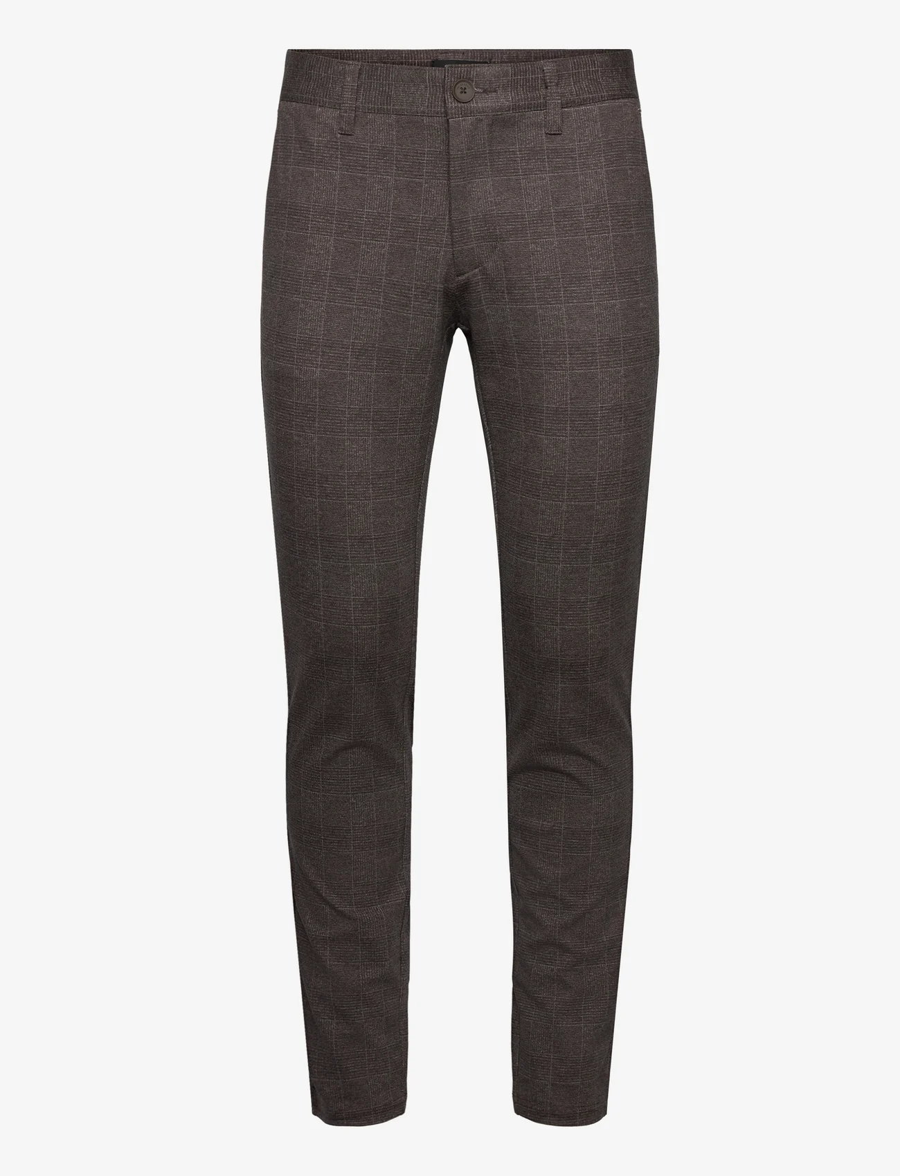ONLY & SONS - ONSMARK SLIM CHECK PANTS 9887 NOOS - suit trousers - slate black - 0