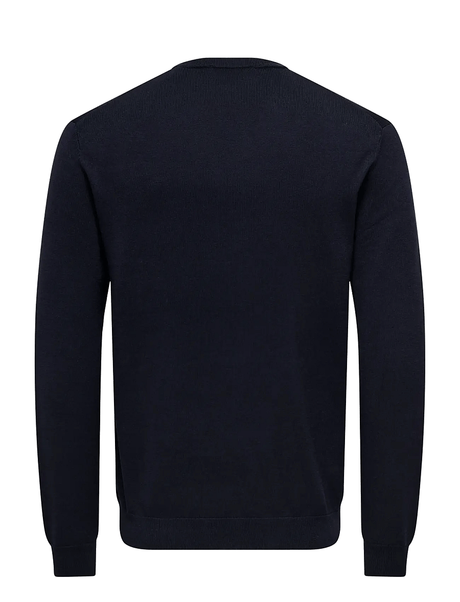 ONLY & SONS - ONSWYLER REG 14 LS CREW KNIT NOOS - round necks - dark navy - 2