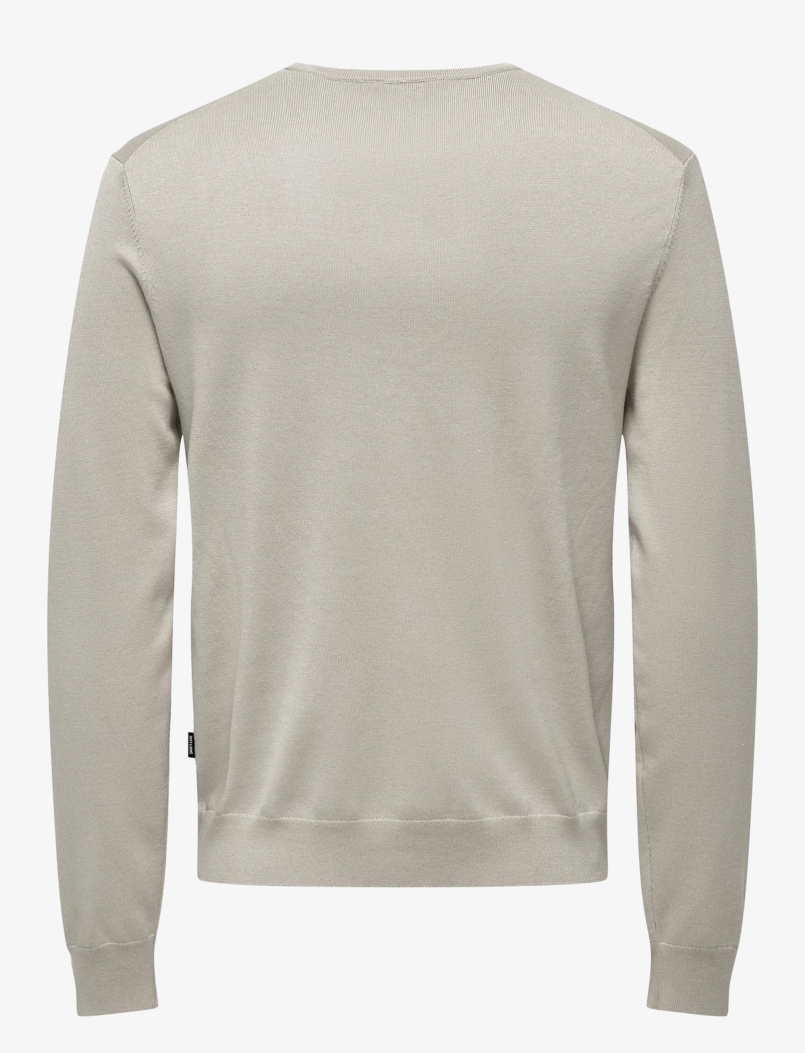ONLY & SONS - ONSWYLER REG 14 LS CREW KNIT NOOS - rund hals - silver lining - 2