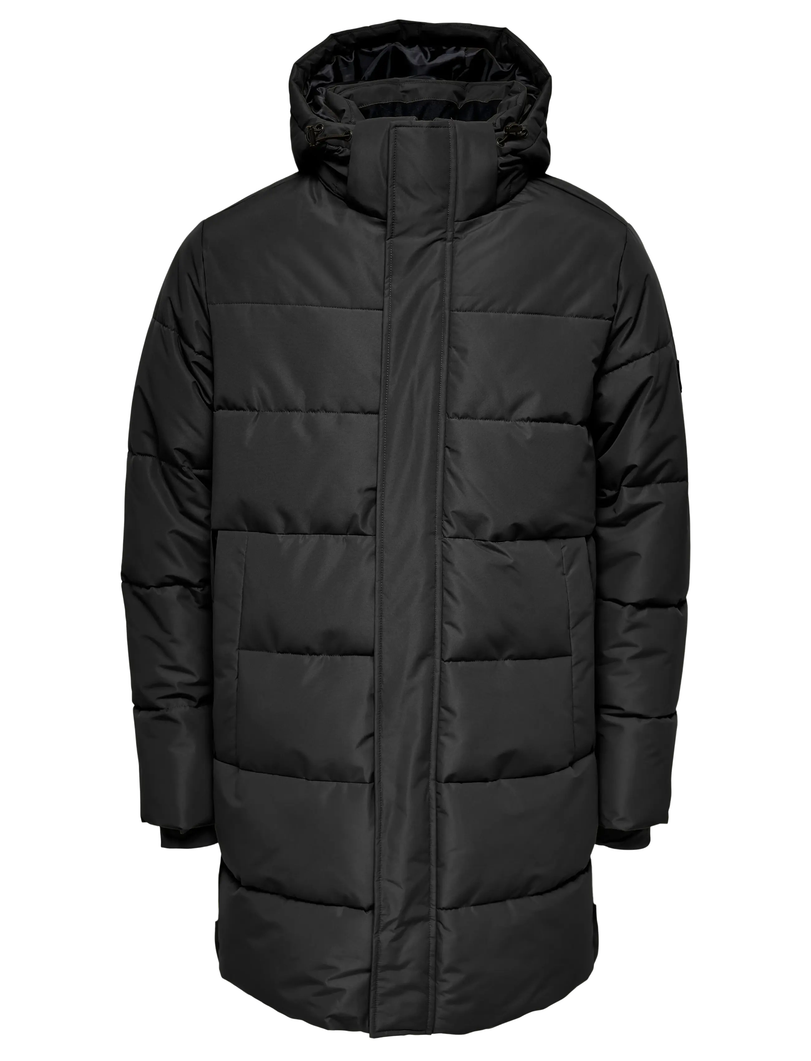 ONLY & SONS - ONSCARL LIFE LONG QUILTED COAT OTW NOOS - dunjakker - black - 1