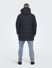 ONLY & SONS - ONSCARL LONG QUILTED COAT OTW - talvejoped - dark navy - 3