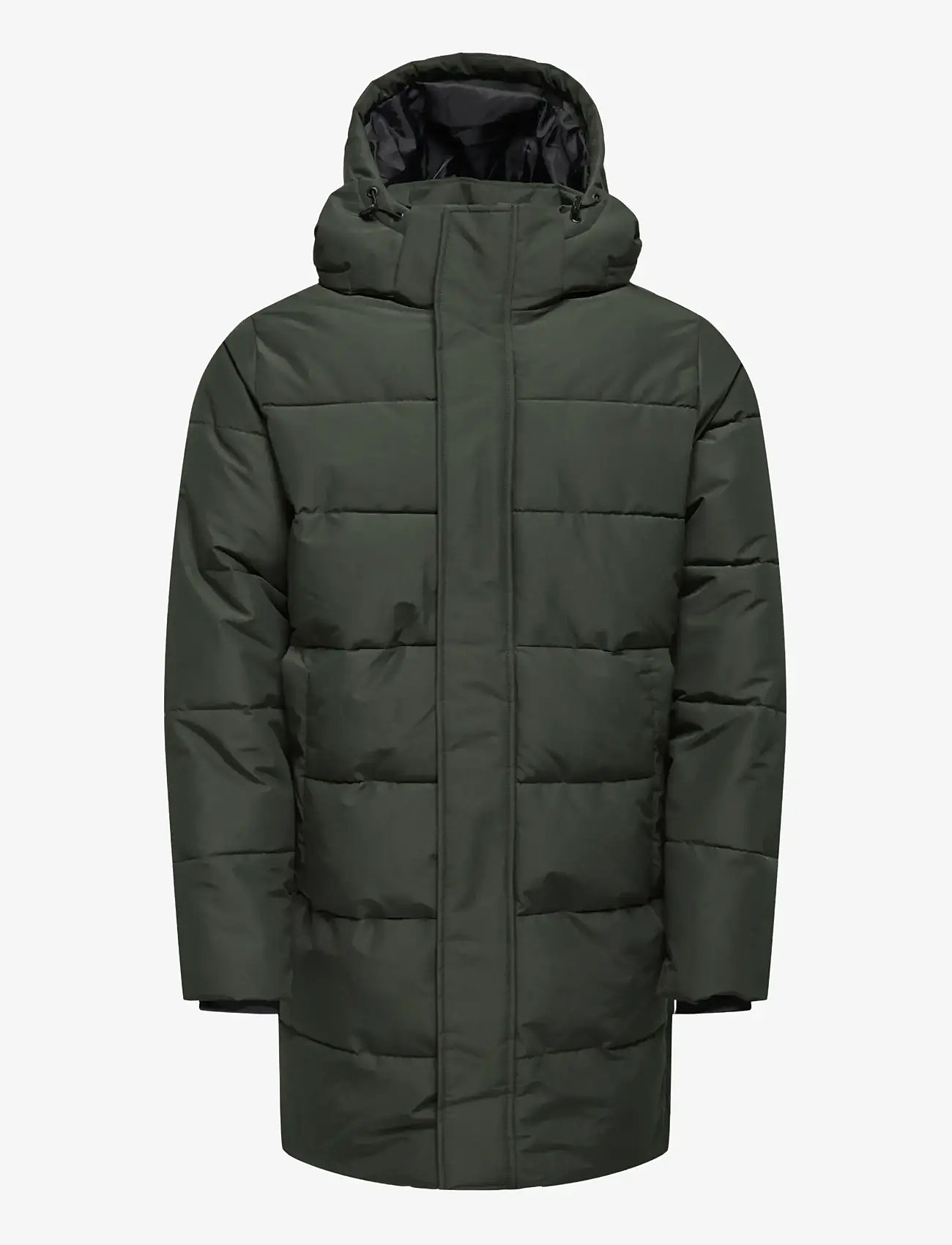 ONLY & SONS - ONSCARL LONG QUILTED COAT OTW - vinterjakker - peat - 1