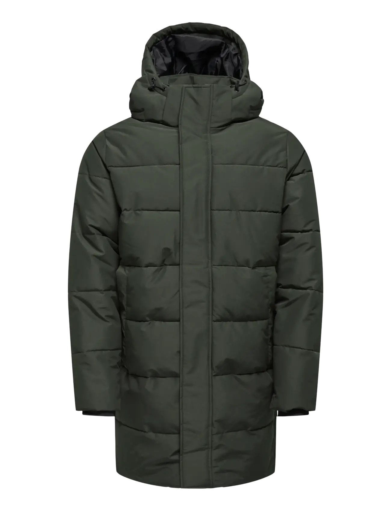 ONLY & SONS ONSCARL LIFE LONG QUILTED COAT OTW NOOS - Jackor & rockar - PEAT / grey
