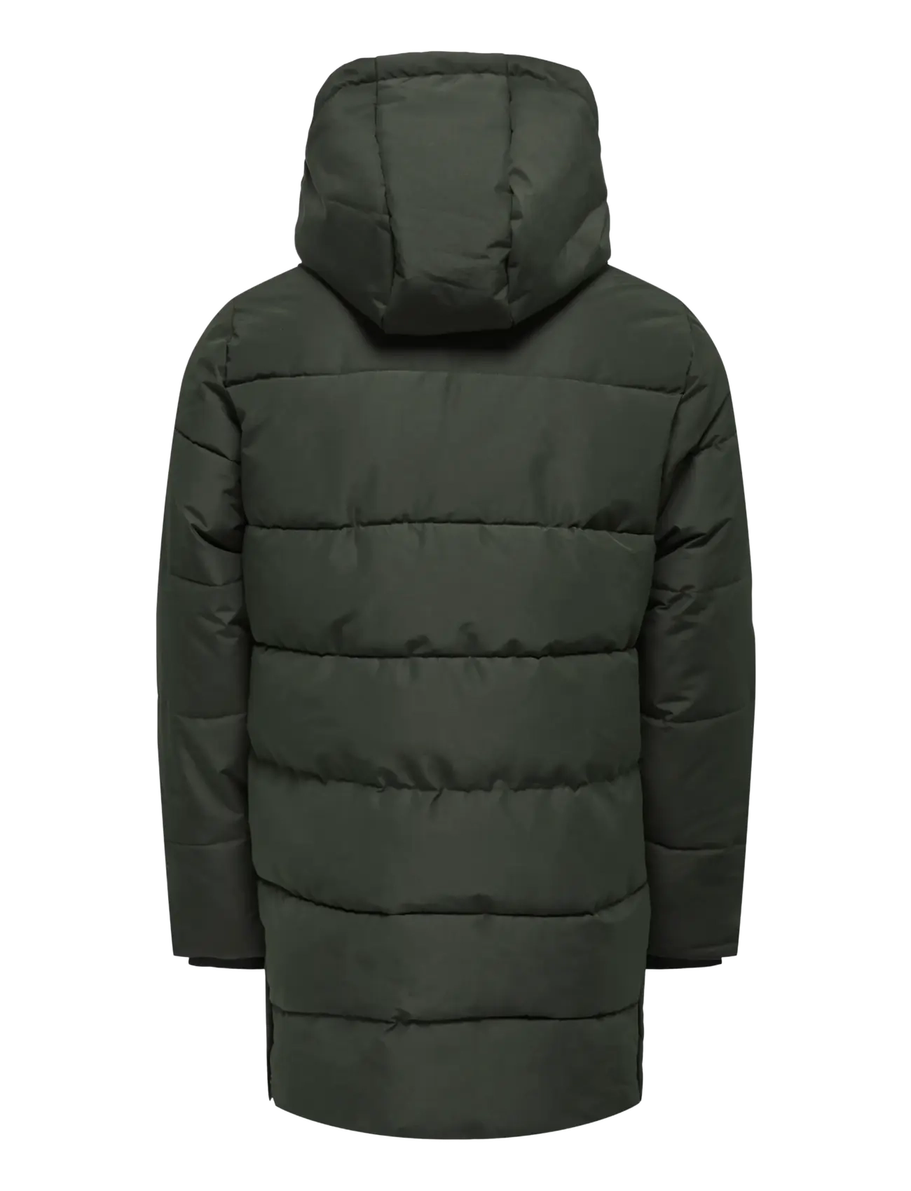 ONLY & SONS - ONSCARL LIFE LONG QUILTED COAT OTW NOOS - voodriga joped - peat - 2