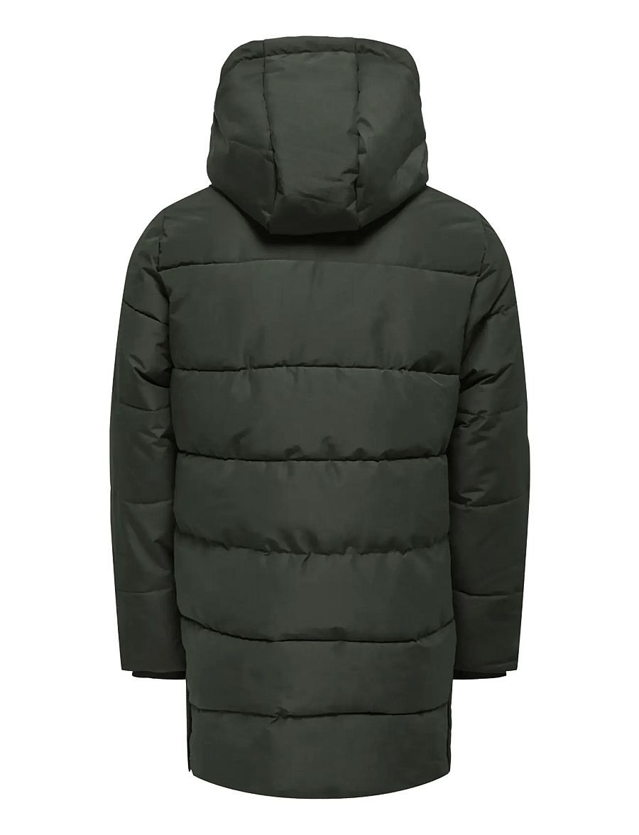 ONLY & SONS - ONSCARL LIFE LONG QUILTED COAT OTW NOOS - down jackets - peat - 2