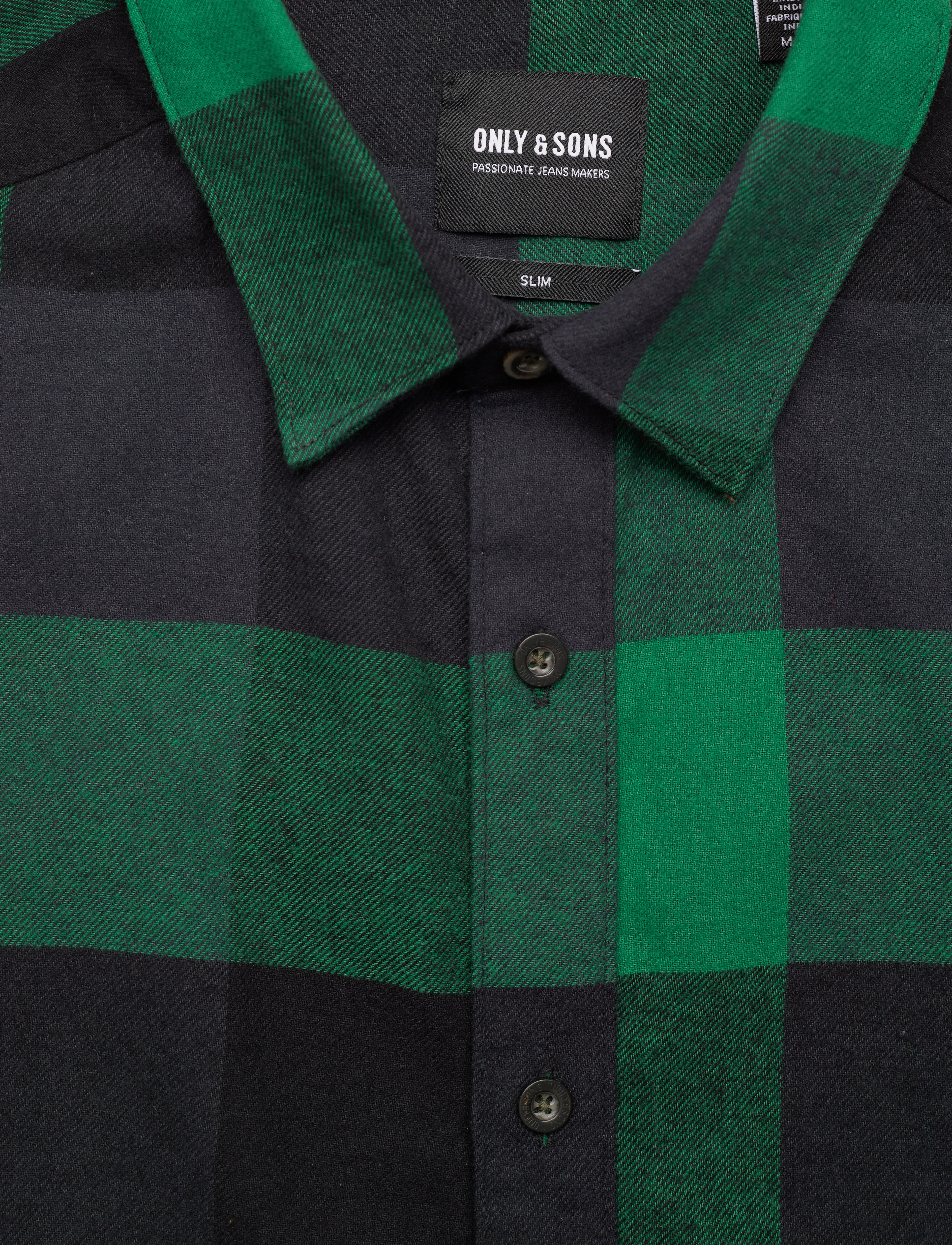 ONLY & SONS - ONSGUDMUND LS 3T CHECK SHIRT NOOS - verdant green - 2