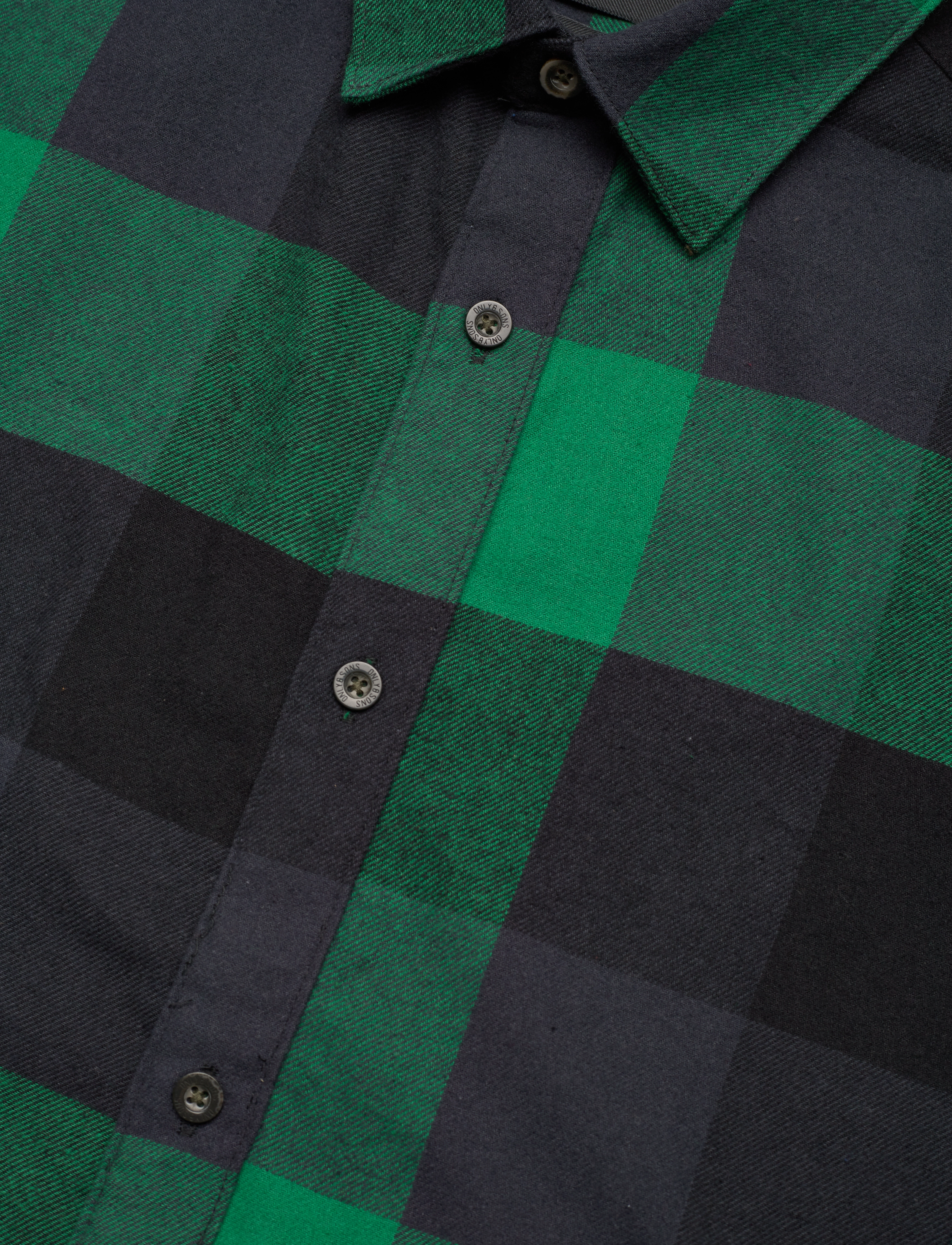 ONLY & SONS - ONSGUDMUND LS 3T CHECK SHIRT NOOS - verdant green - 3