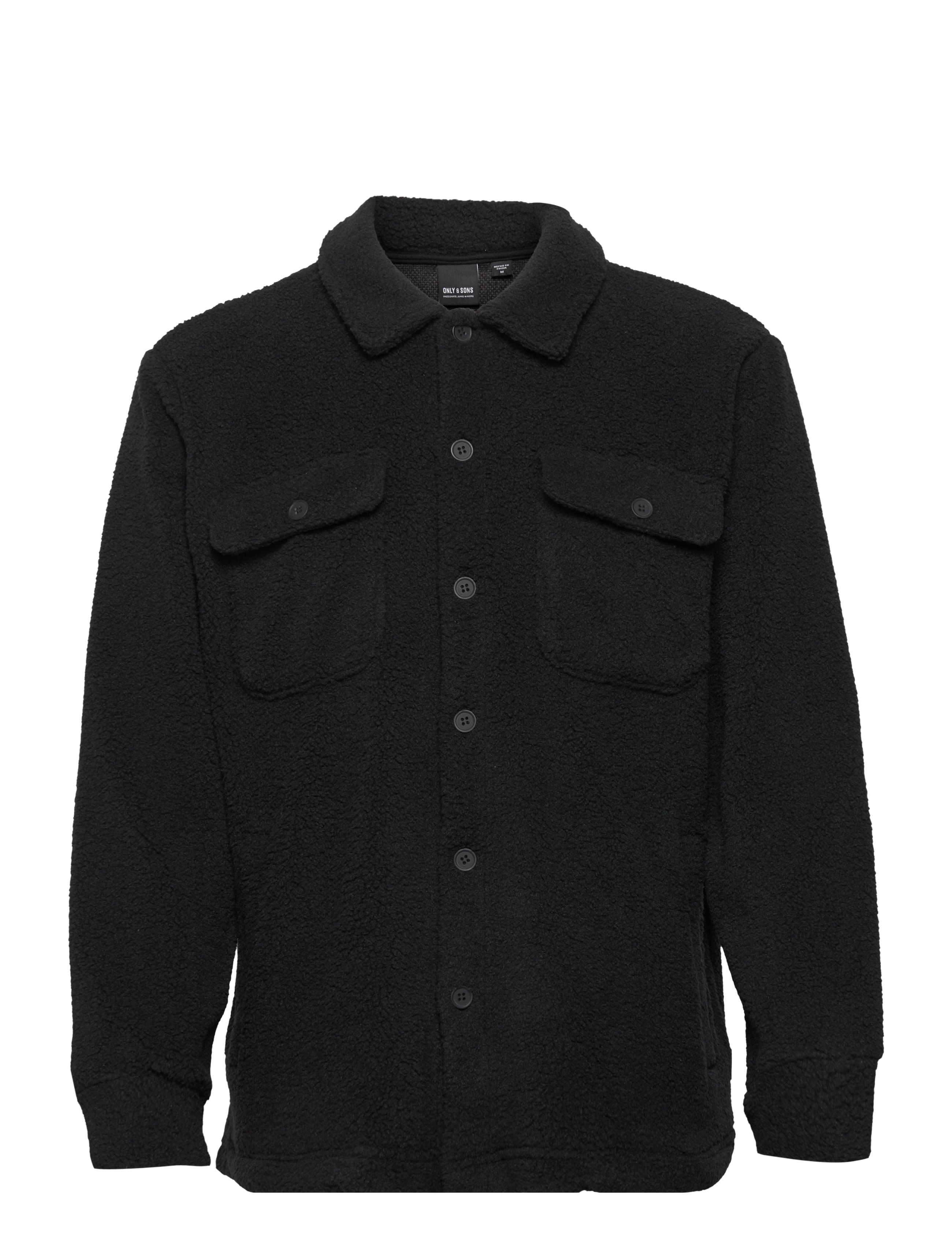 ONLY & SONS - ONSREMY REG TEDDY OVERSHIRT - black - 0