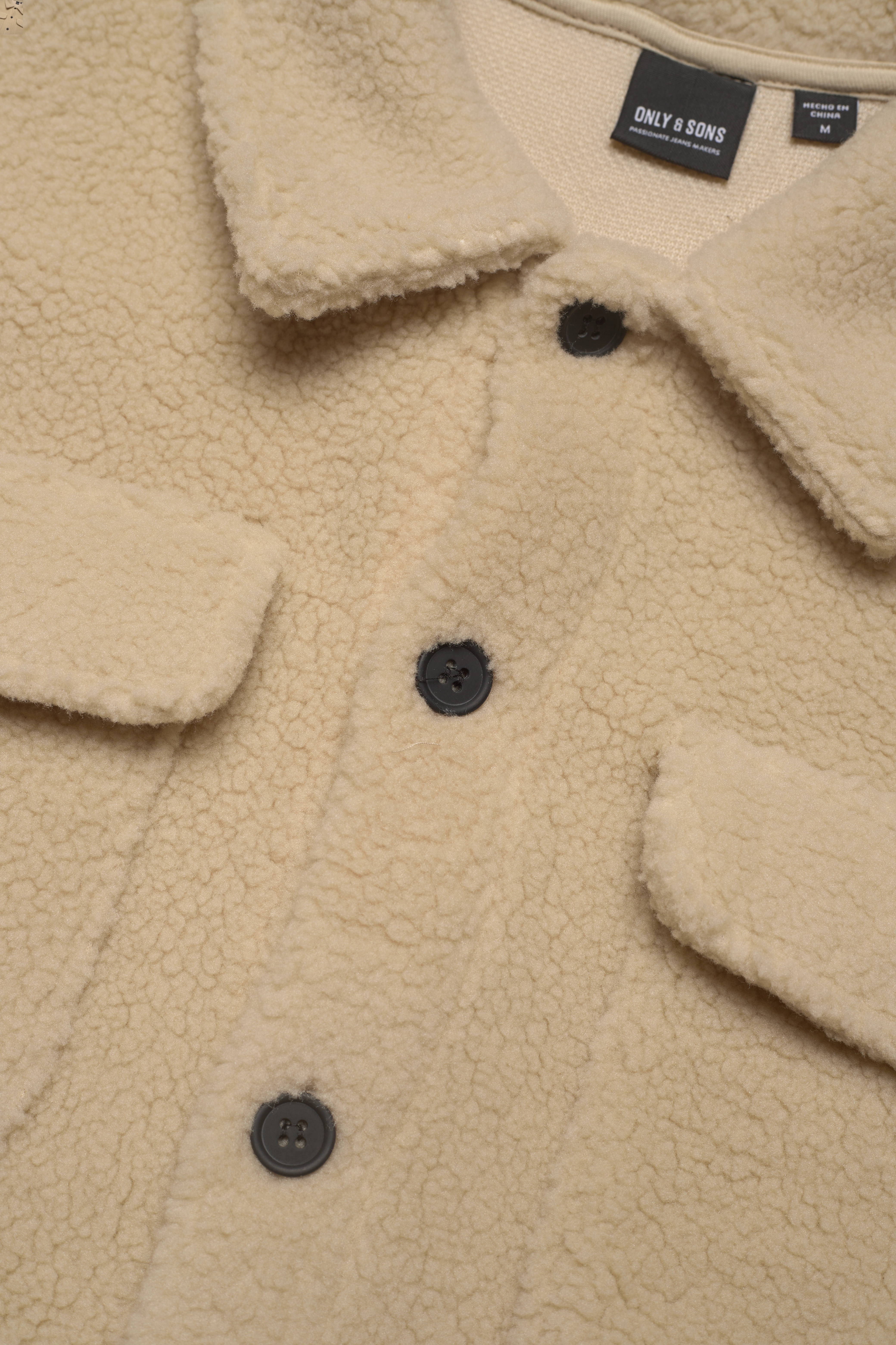 ONLY & SONS - ONSREMY REG TEDDY OVERSHIRT - pelican - 2