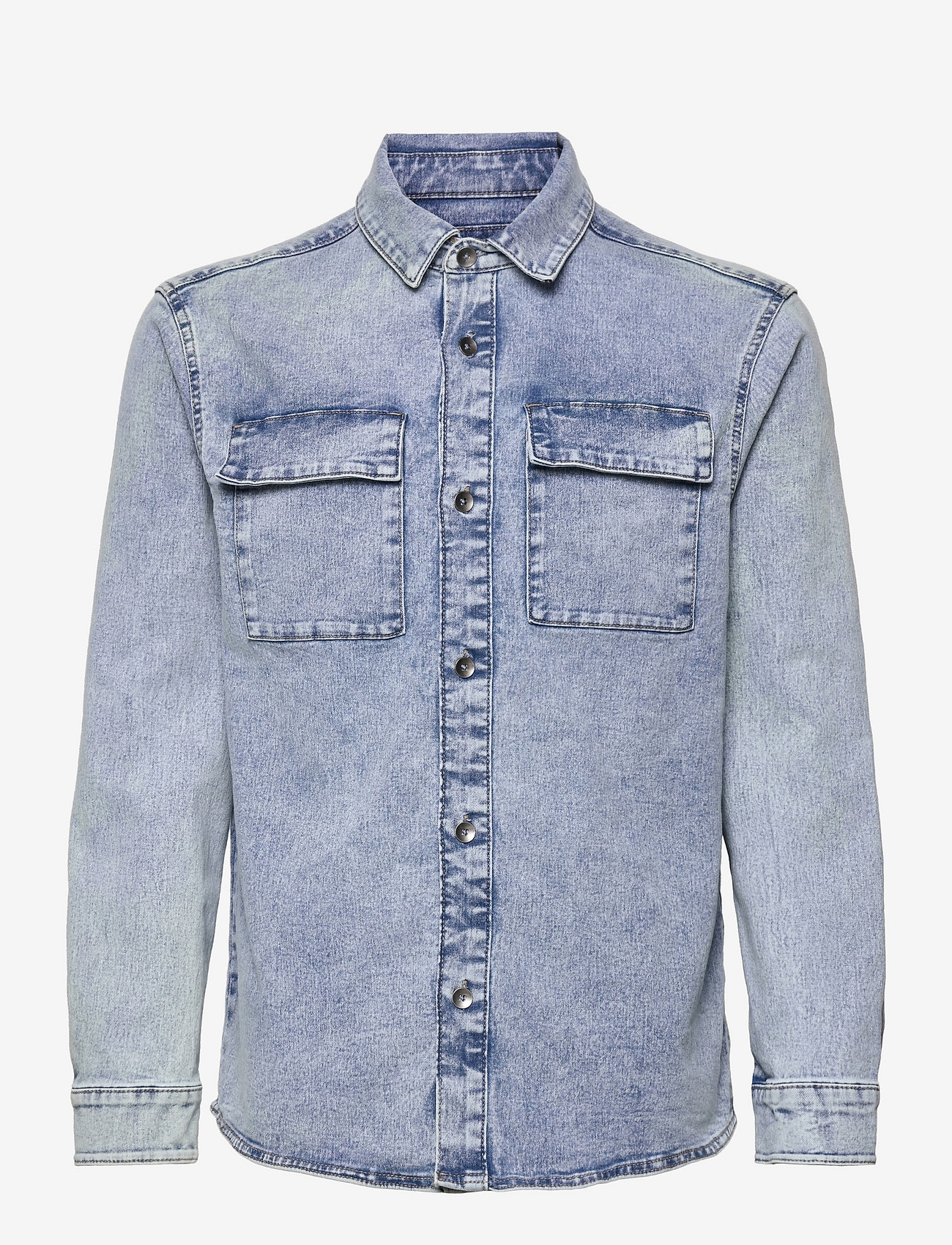 ONLY & SONS - ONSCAMON OVERSHIRT  L BLUE PK 0758 - blue denim - 0