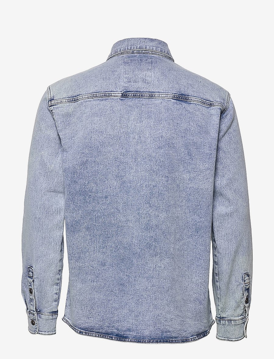 ONLY & SONS - ONSCAMON OVERSHIRT L BLUE PK 0758 - blue denim - 1