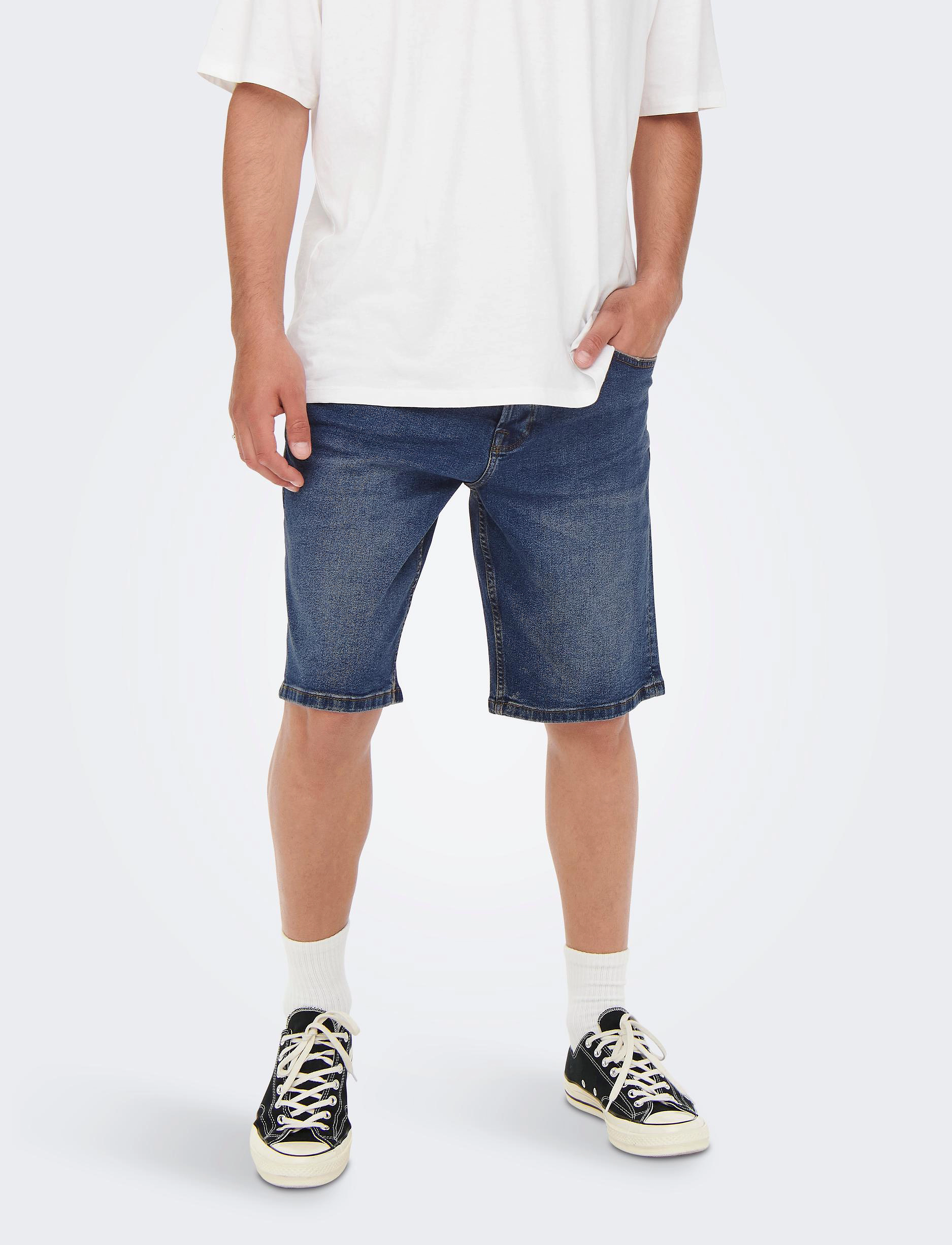 ONLY & SONS - ONSAVI SHORTS BLUE PK 0787 - blue denim - 2