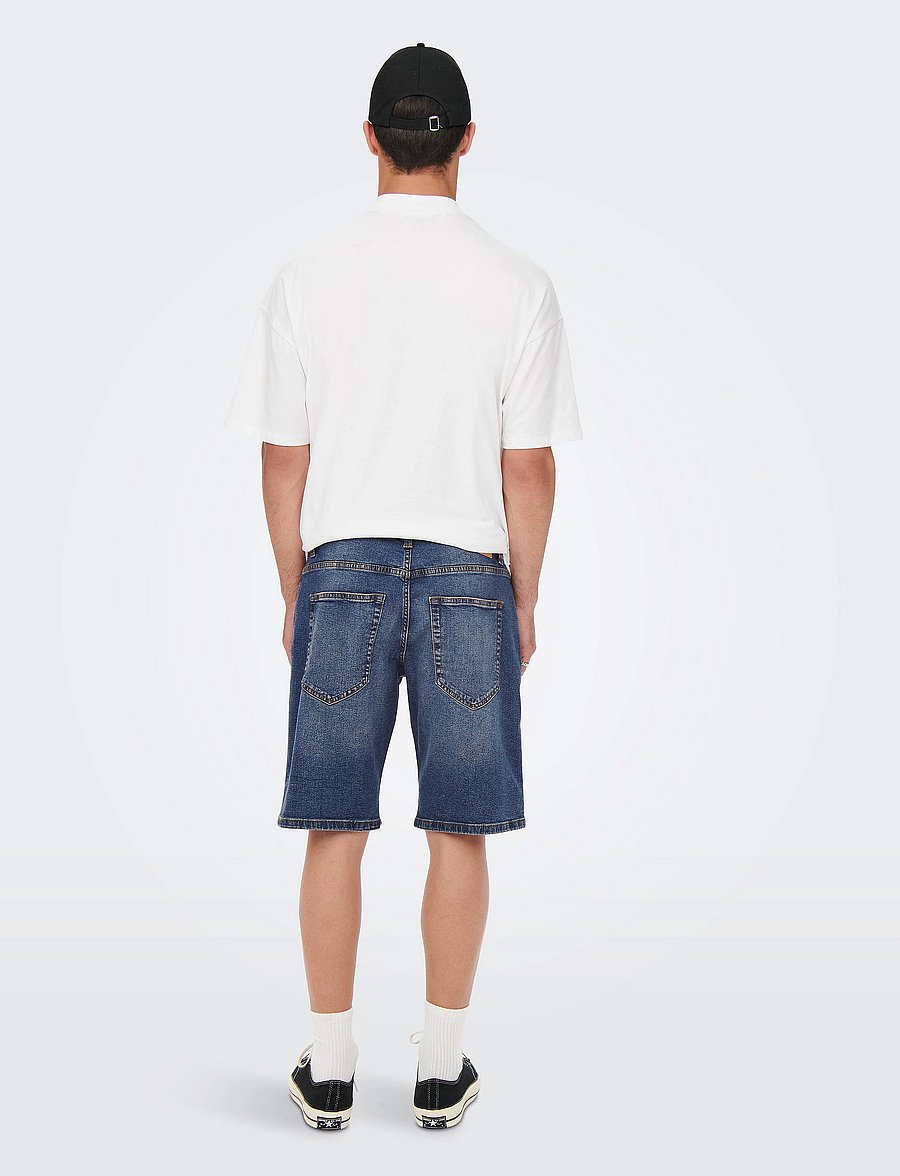 ONLY & SONS - ONSAVI SHORTS BLUE PK 0787 - blue denim - 3