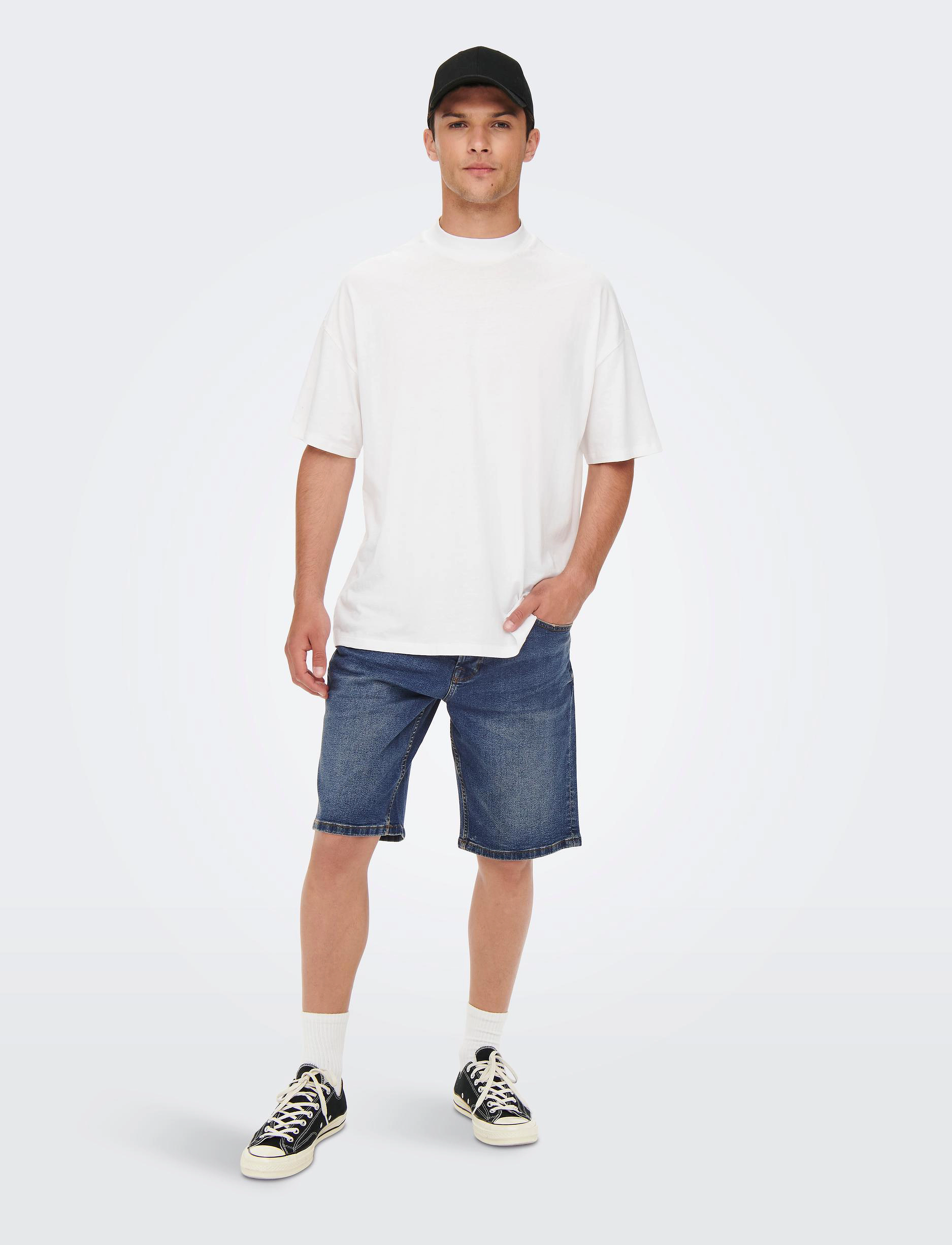 ONLY & SONS - ONSAVI SHORTS BLUE PK 0787 - blue denim - 4
